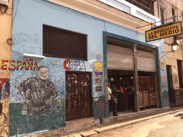 La Bodeguita, where Hemingway stopped for mojitos