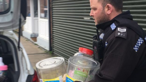 Police raided The Convenience Store in South Moor, near Stanley