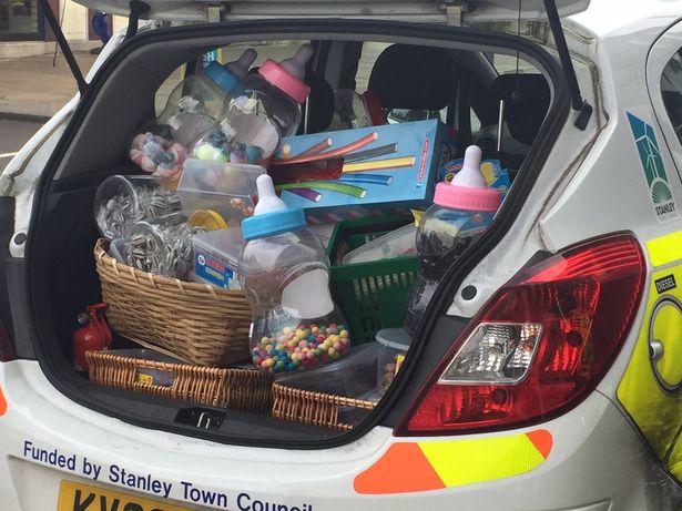 Dozens of jars of sweets were removed from the shop, which is near a nursery. (Durham Police )