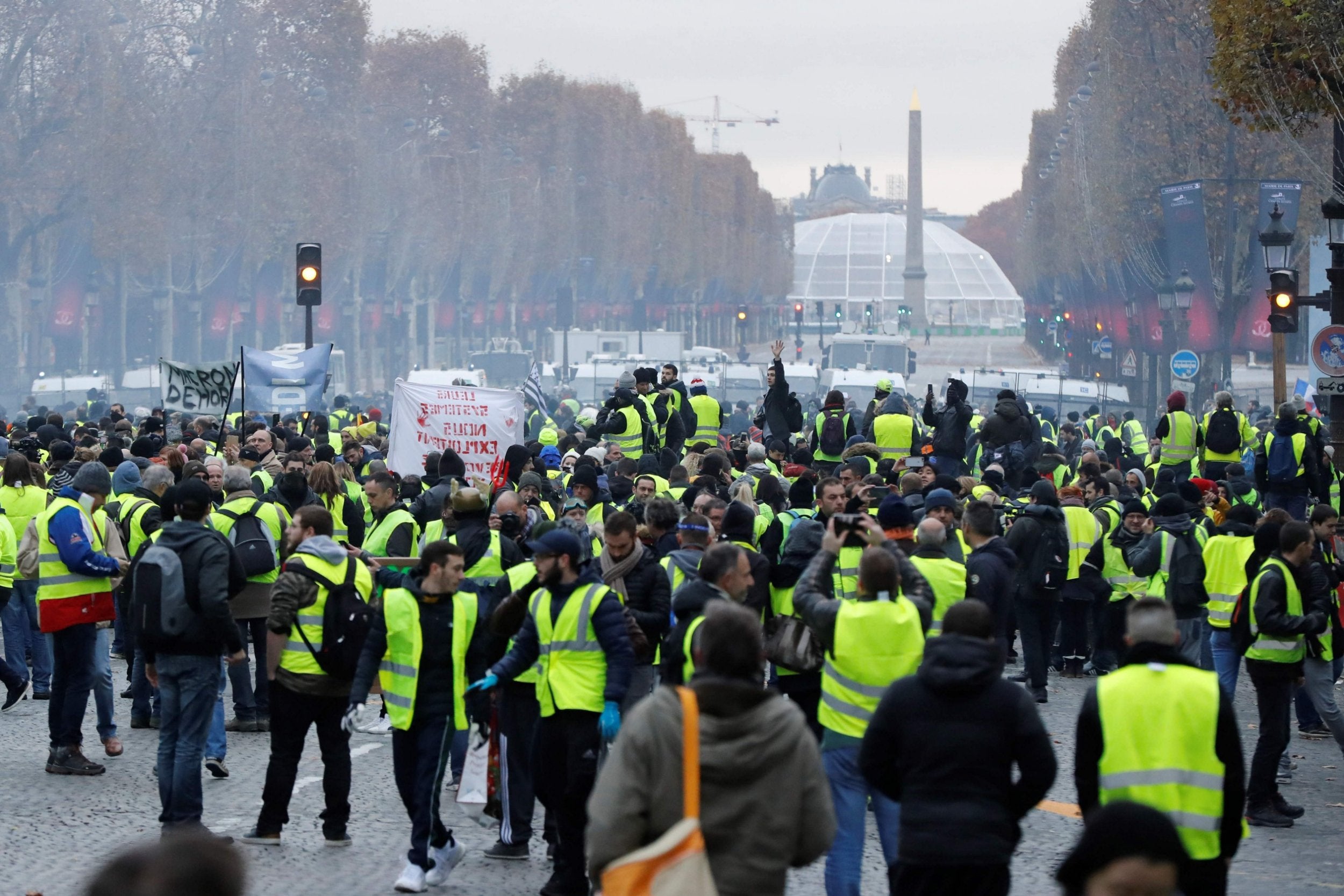 Demonstrators take to the streets of Paris