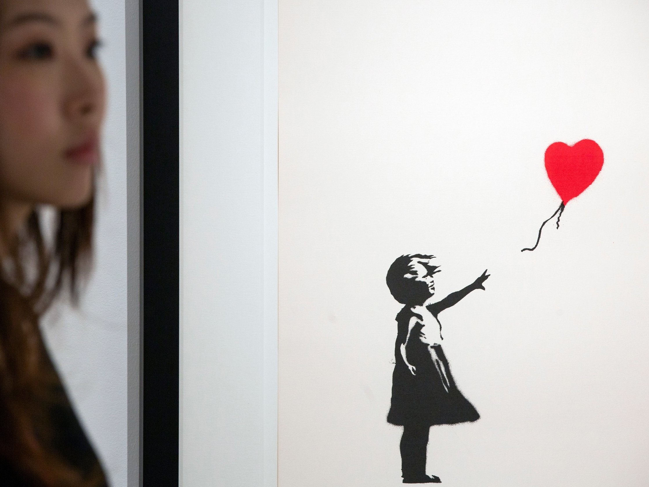 Girl with Balloon was on display