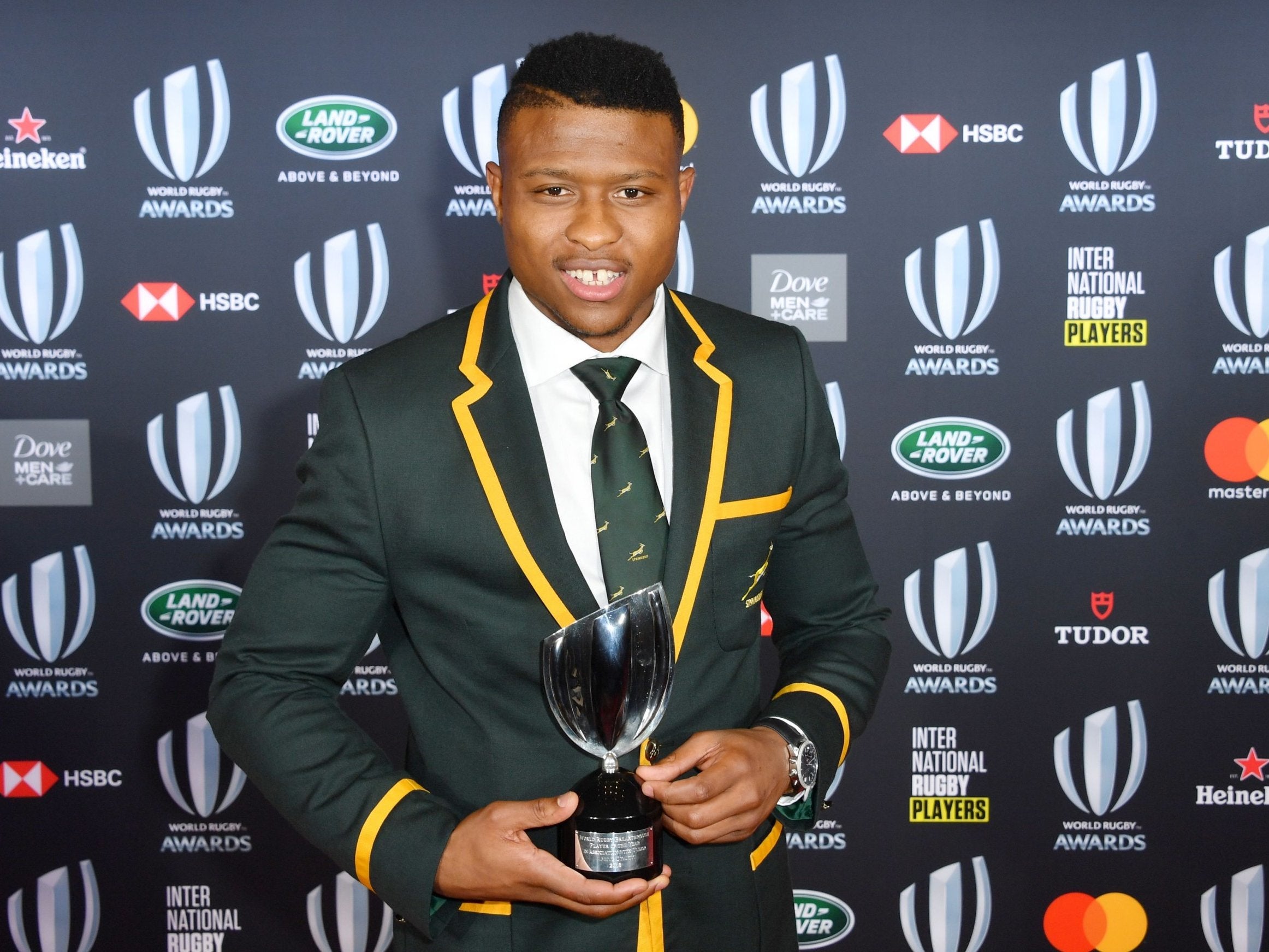 South Africa's Aphiwe Dyantyi was named Breakthrough Player of the Year