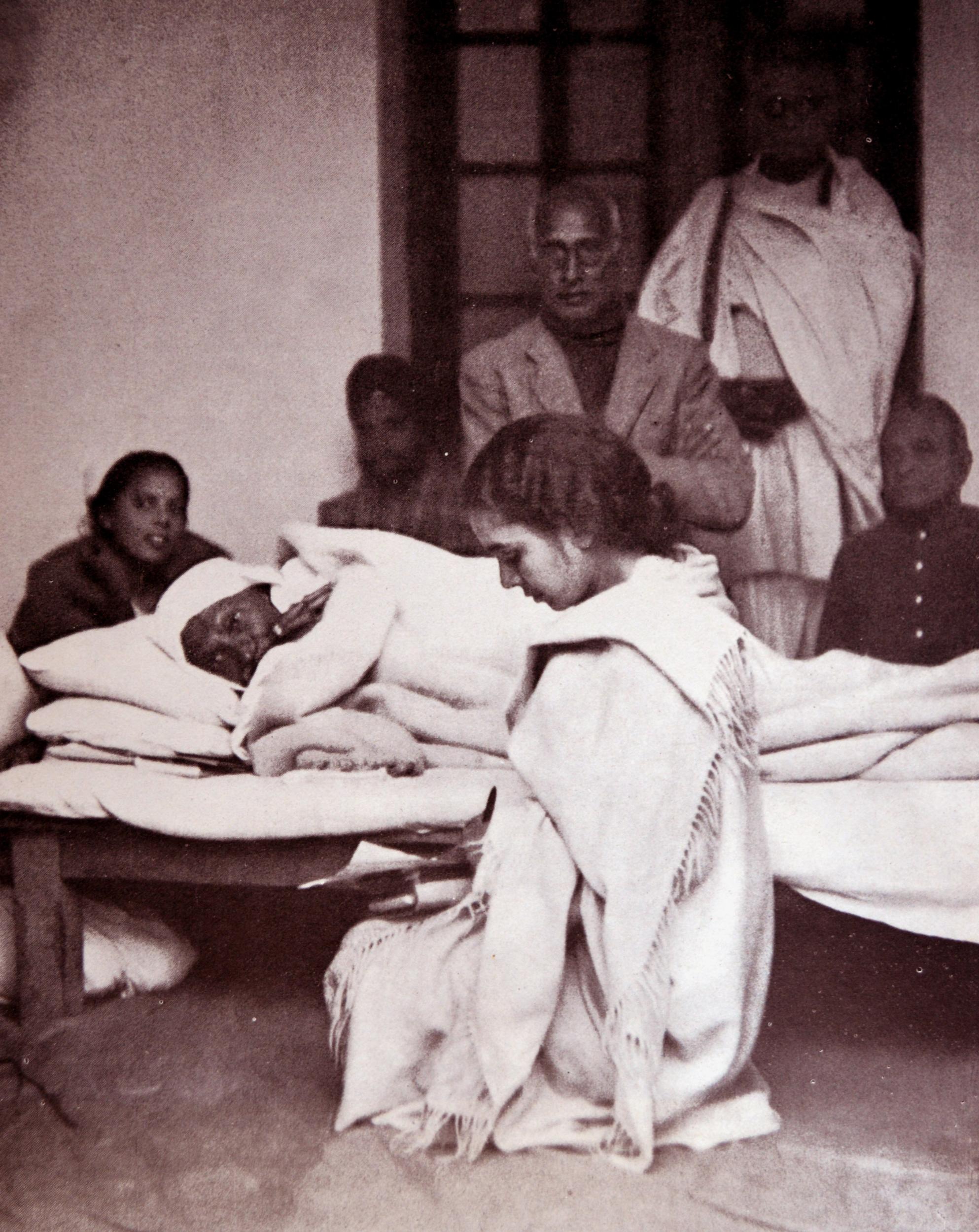 Gandhi on hunger strike during the 1930s