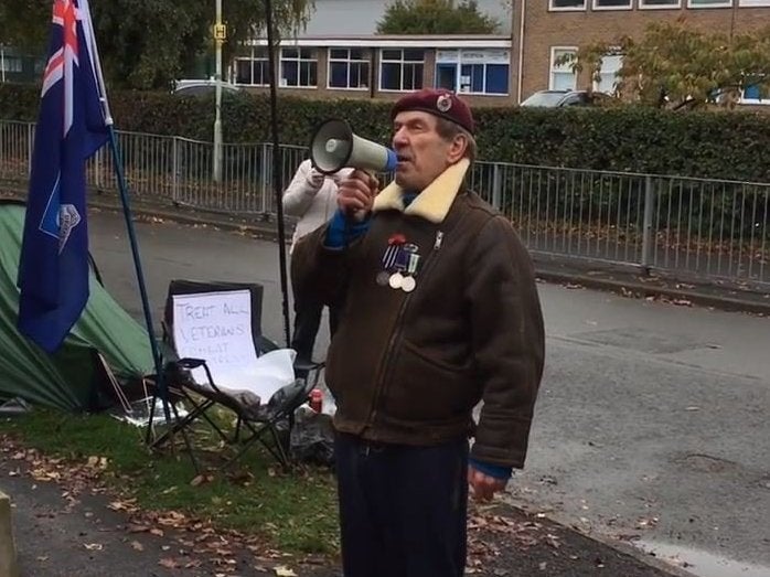 Gus Hales used a hunger strike to protest against his treatment by a charity. He was forced to give it up for health reasons