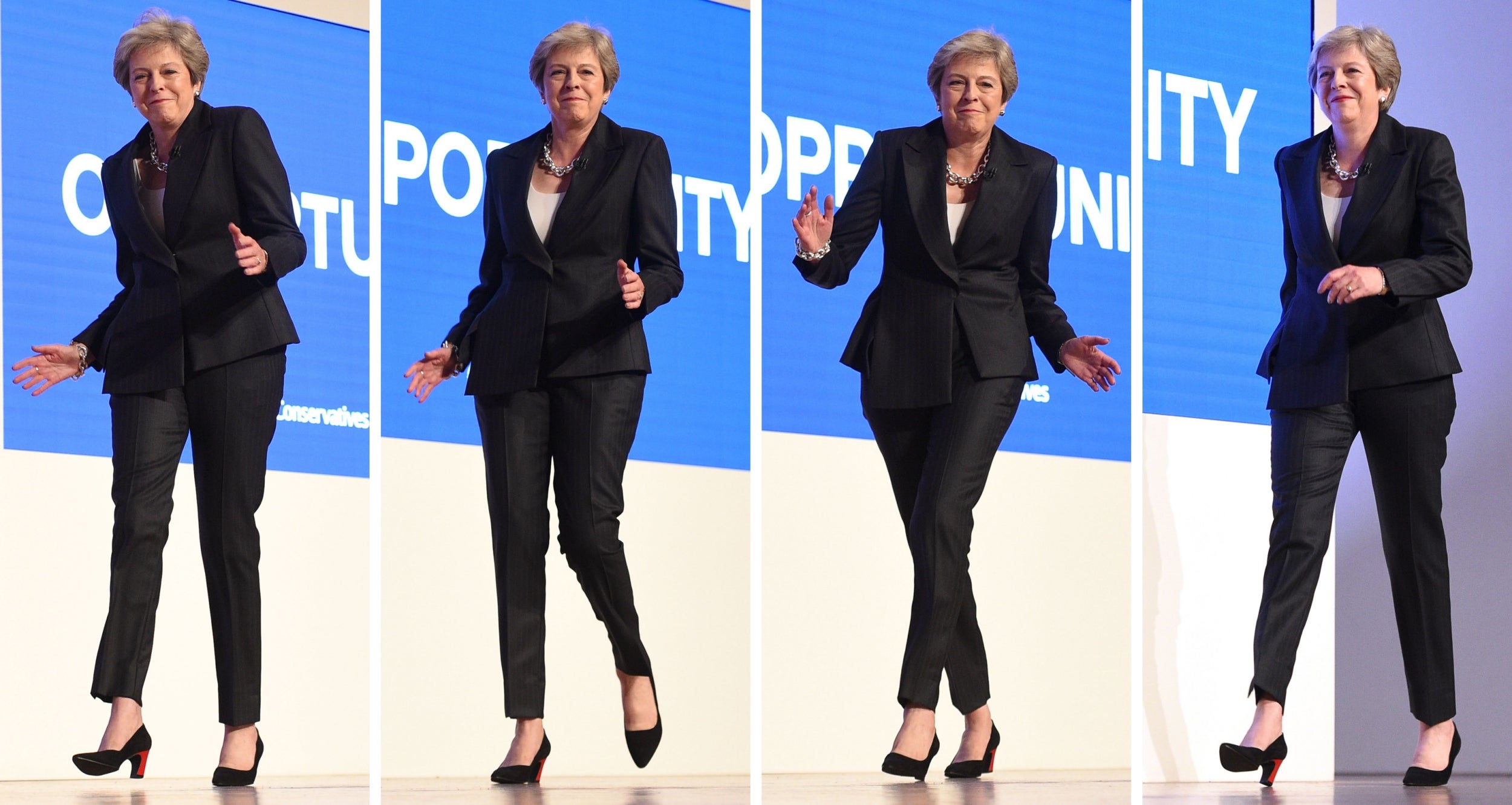 Theresa May delivered her iconic ‘Dancing Queen’ speech in October 2018