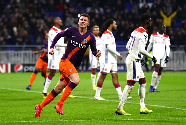 Aymeric Laporte headed home the first of City’s equalisers