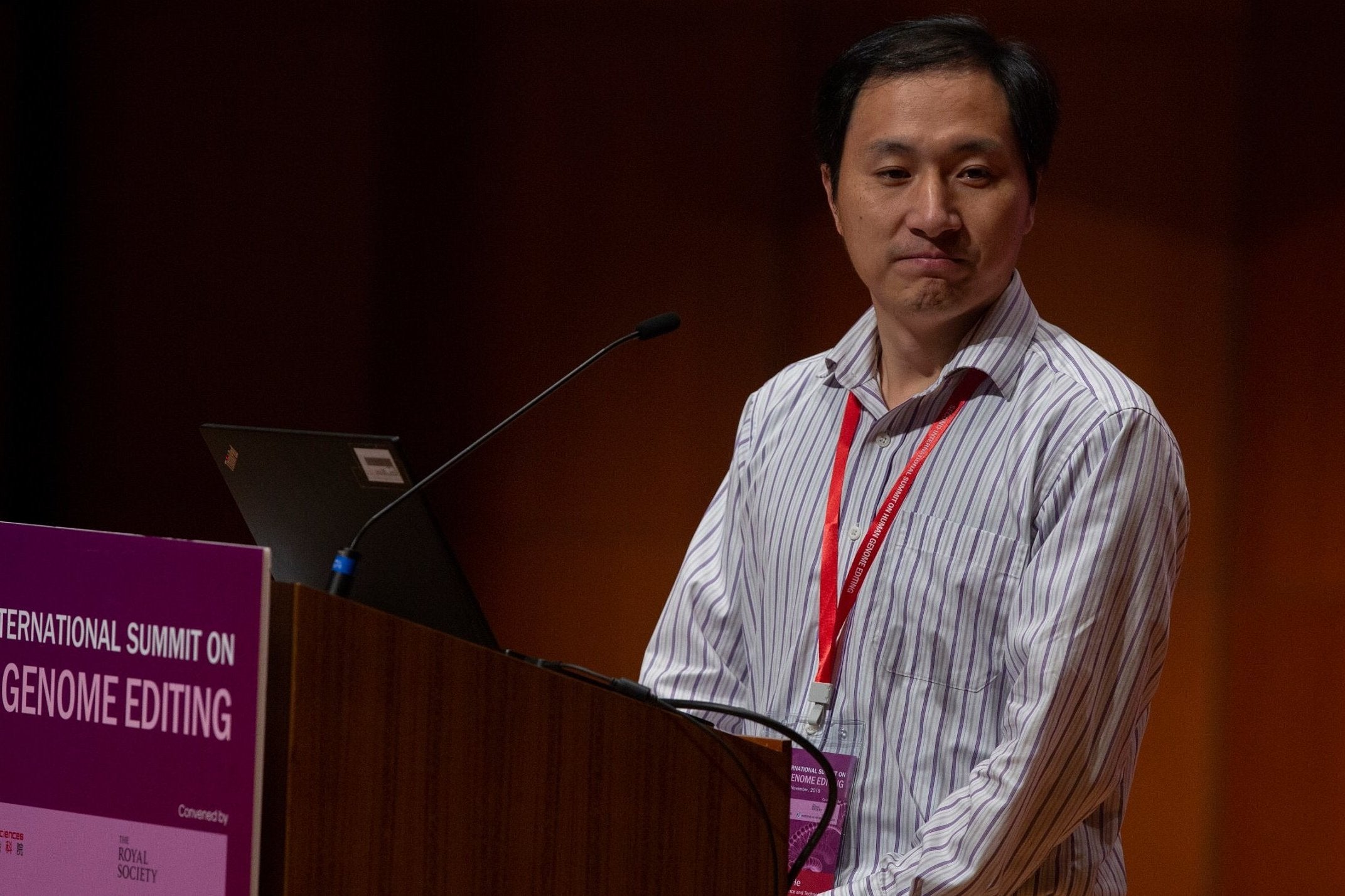 Chinese scientist He Jiankui presents his work in Hong Kong