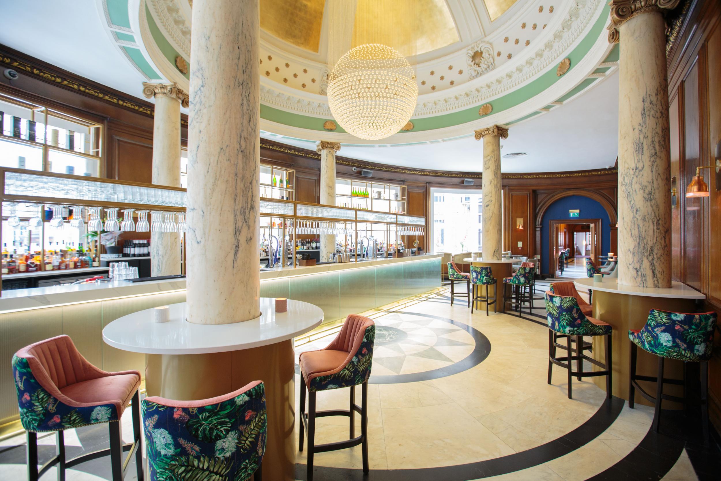 The opulent Champagne Central bar at Voco Grand Central