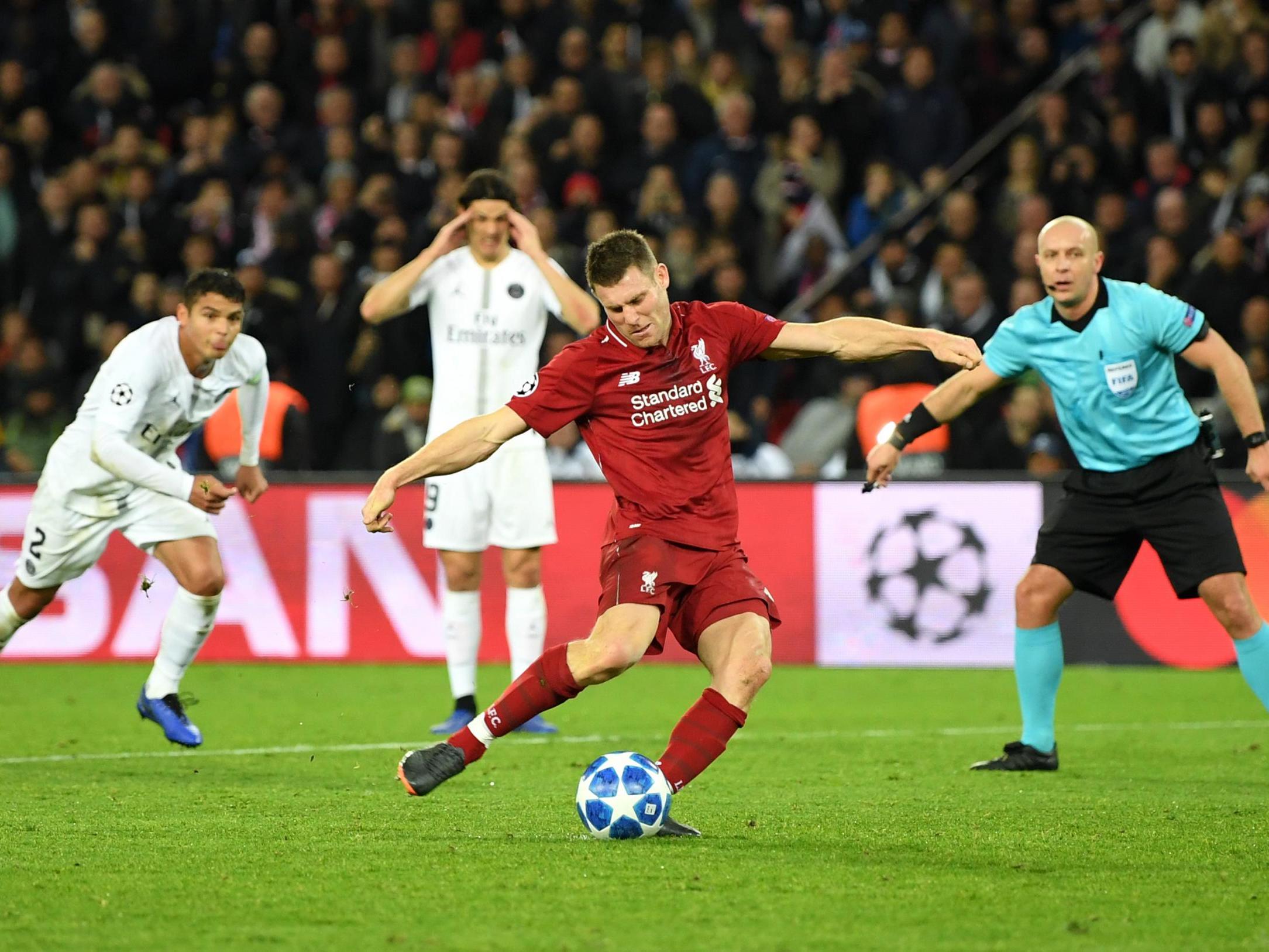 James Milner converted from the spot to pull one back for Liverpool