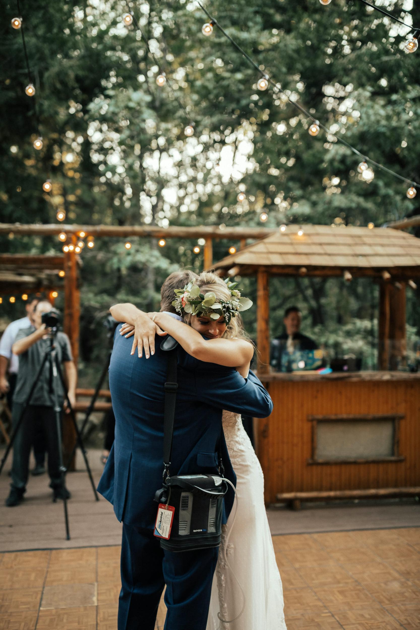 He was also able to walk his daughter down the aisle (SWNS)