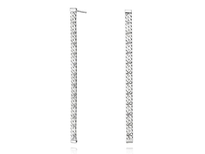 Estee Lalonde, Flat Snake Chain Drop Earrings Sterling Silver, £49, Daisy London