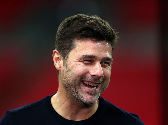 Pochettino was all smiles after the Dane scored a spectacular goal for Spurs