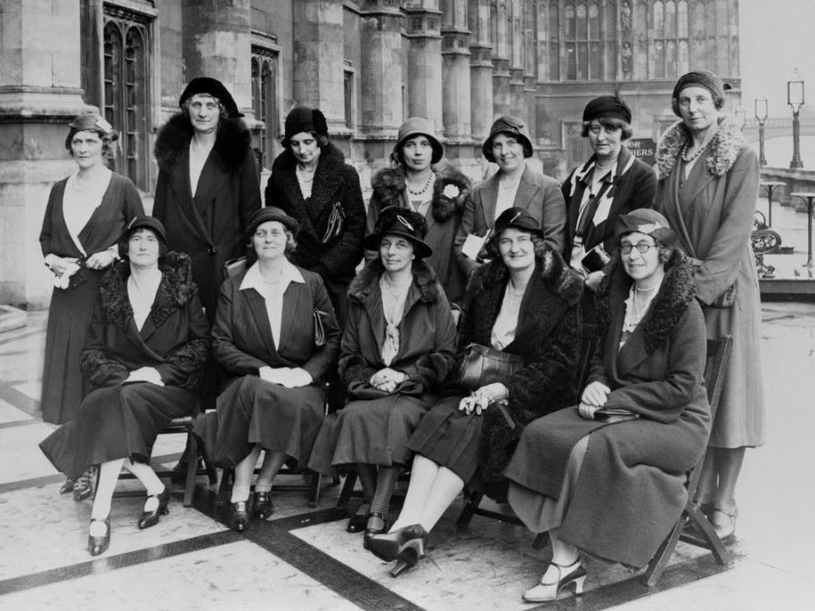 Women MPs take to the terrace of the House of Commons in 1931