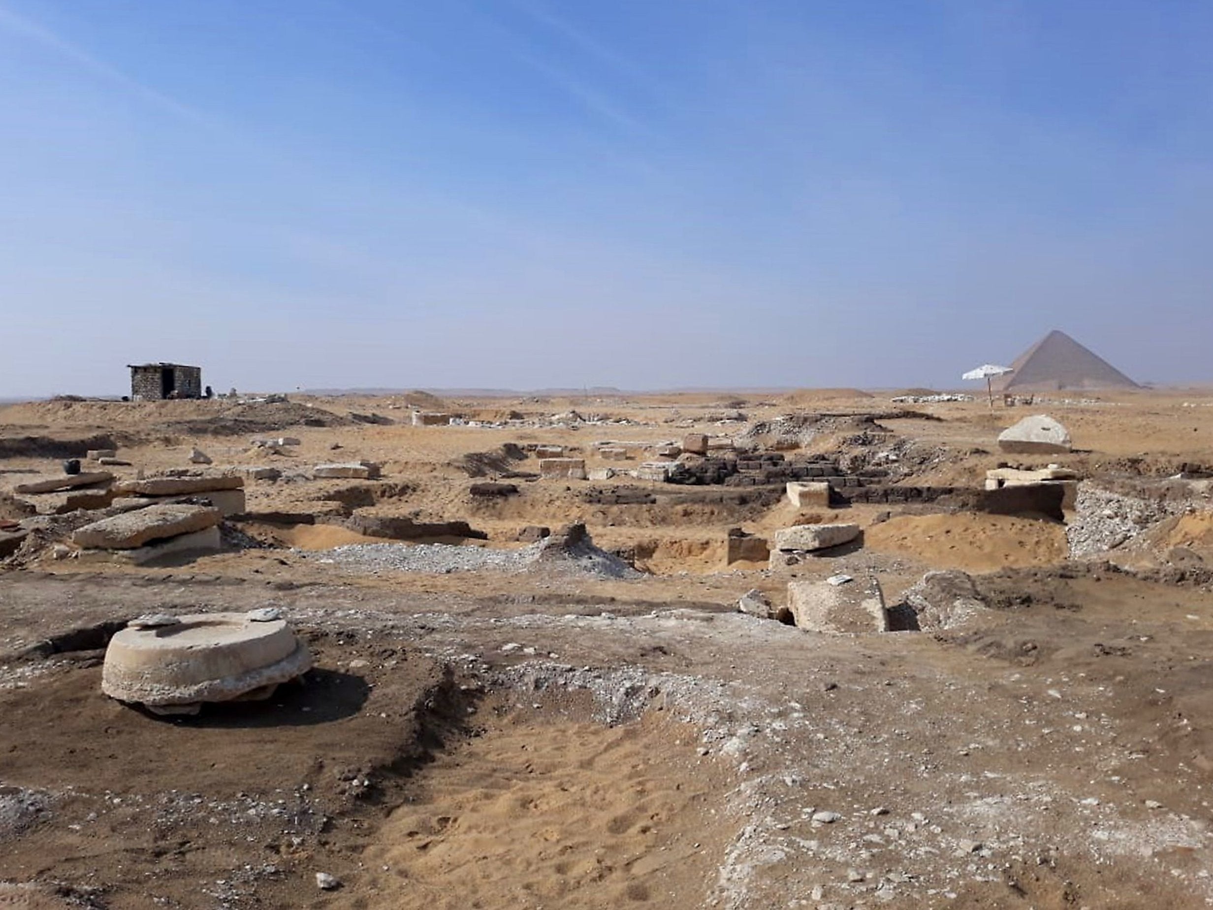 The pyramid complex where the mummies were found