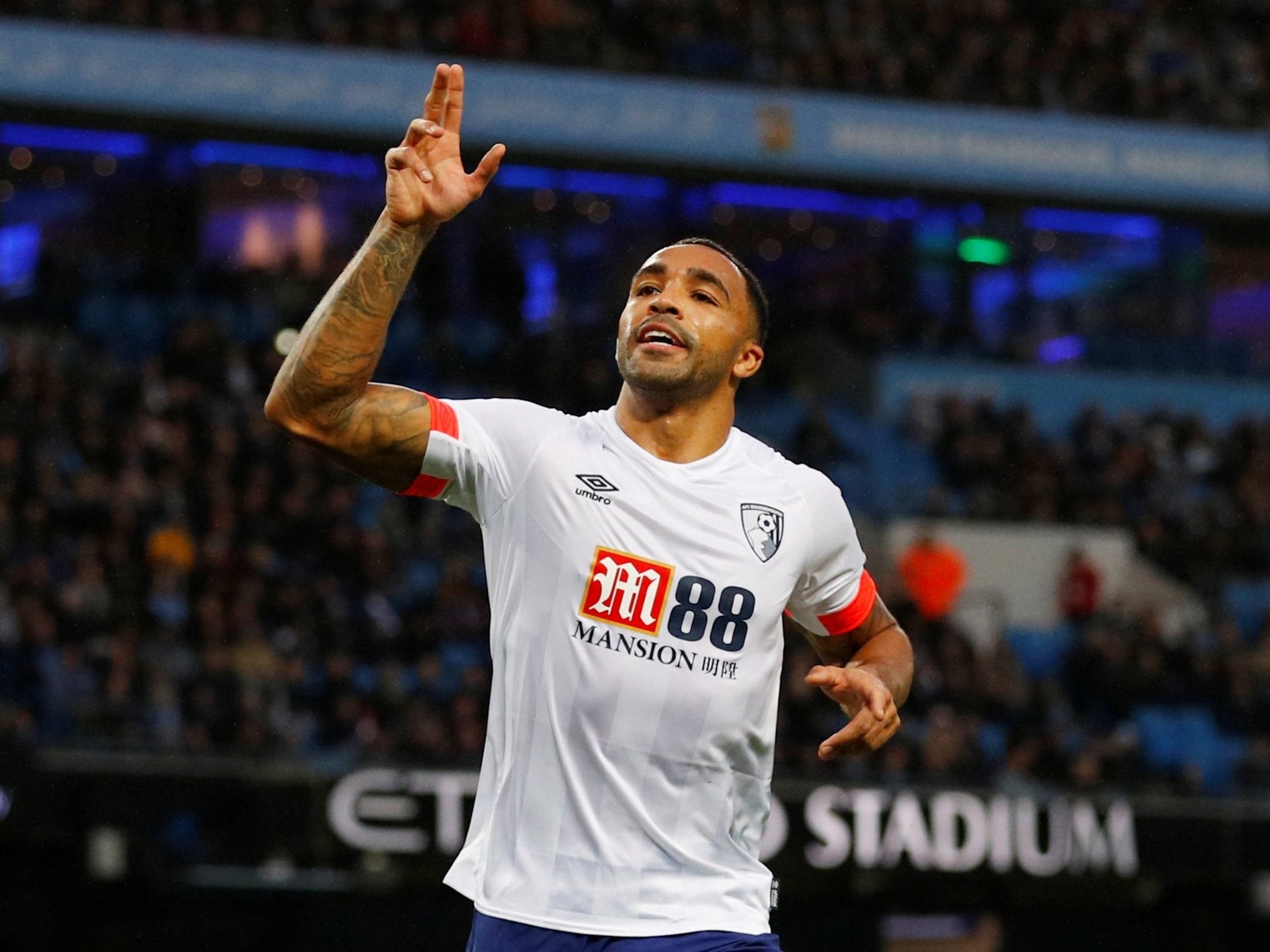 Callum Wilson equalised for Bournemouth before the break