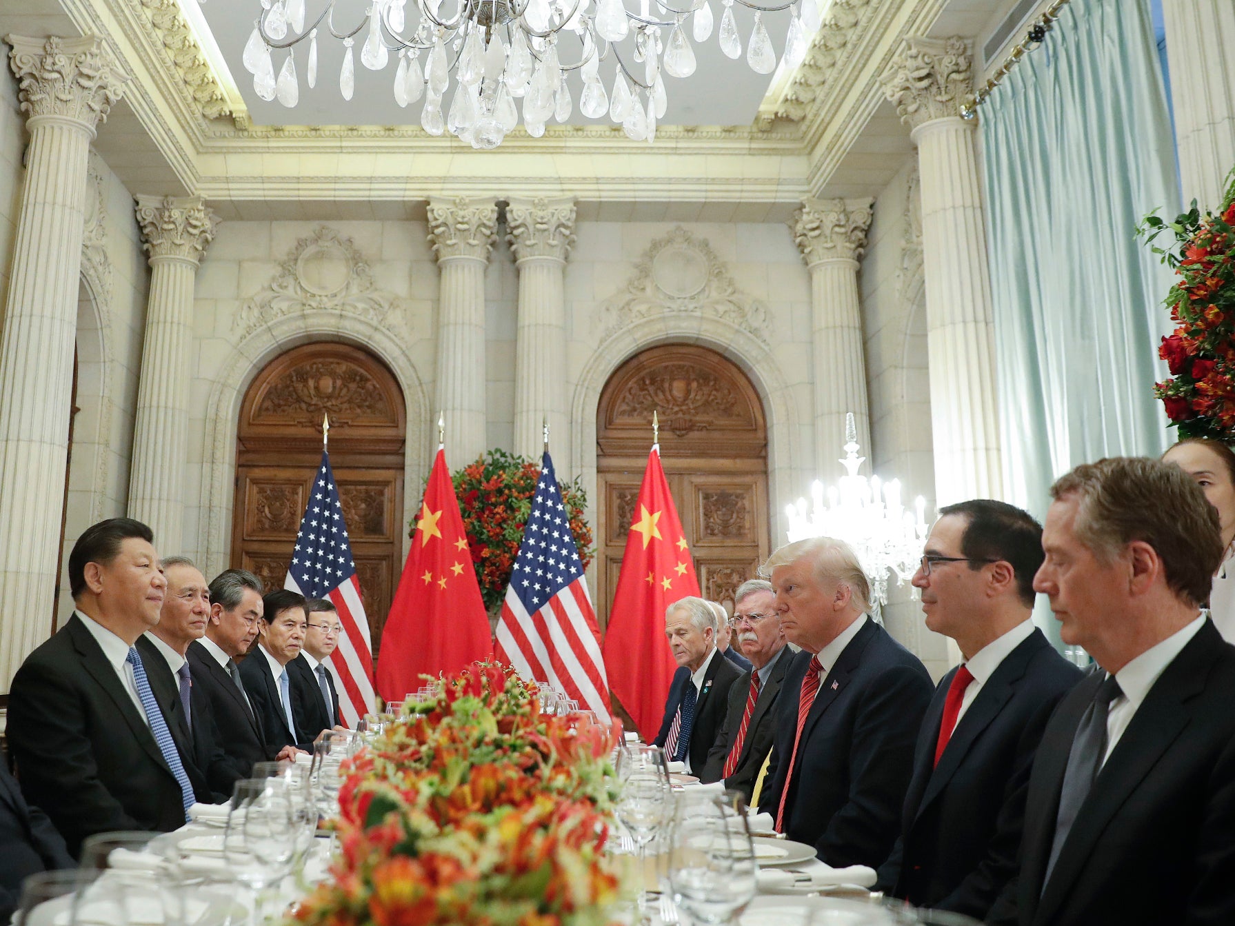 Donald Trump and Xi Jinping at the G20 summit in Buenos Aires last year