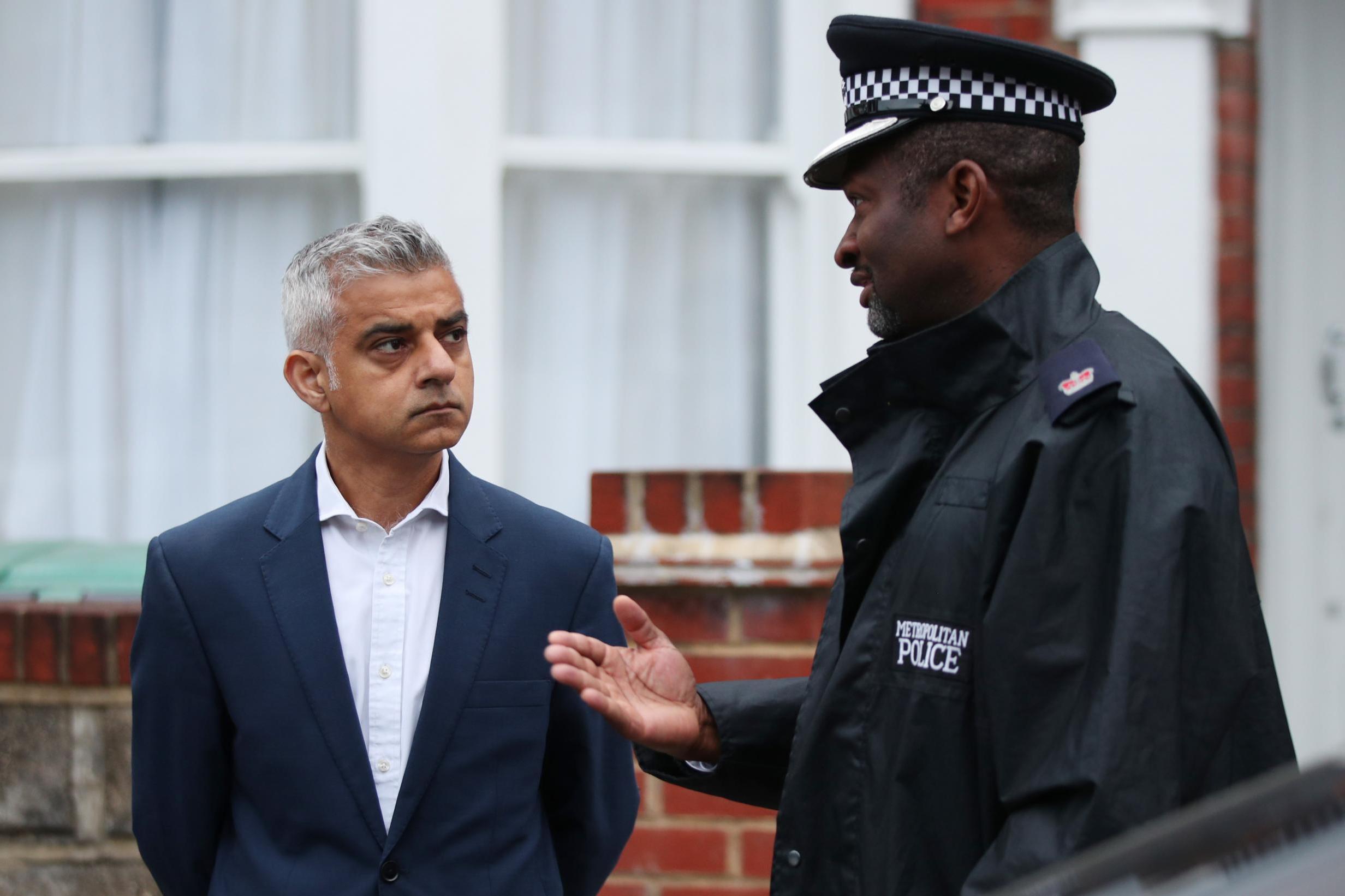 File photo: Ade Adelekan speaks to London mayor Sadiq Khan