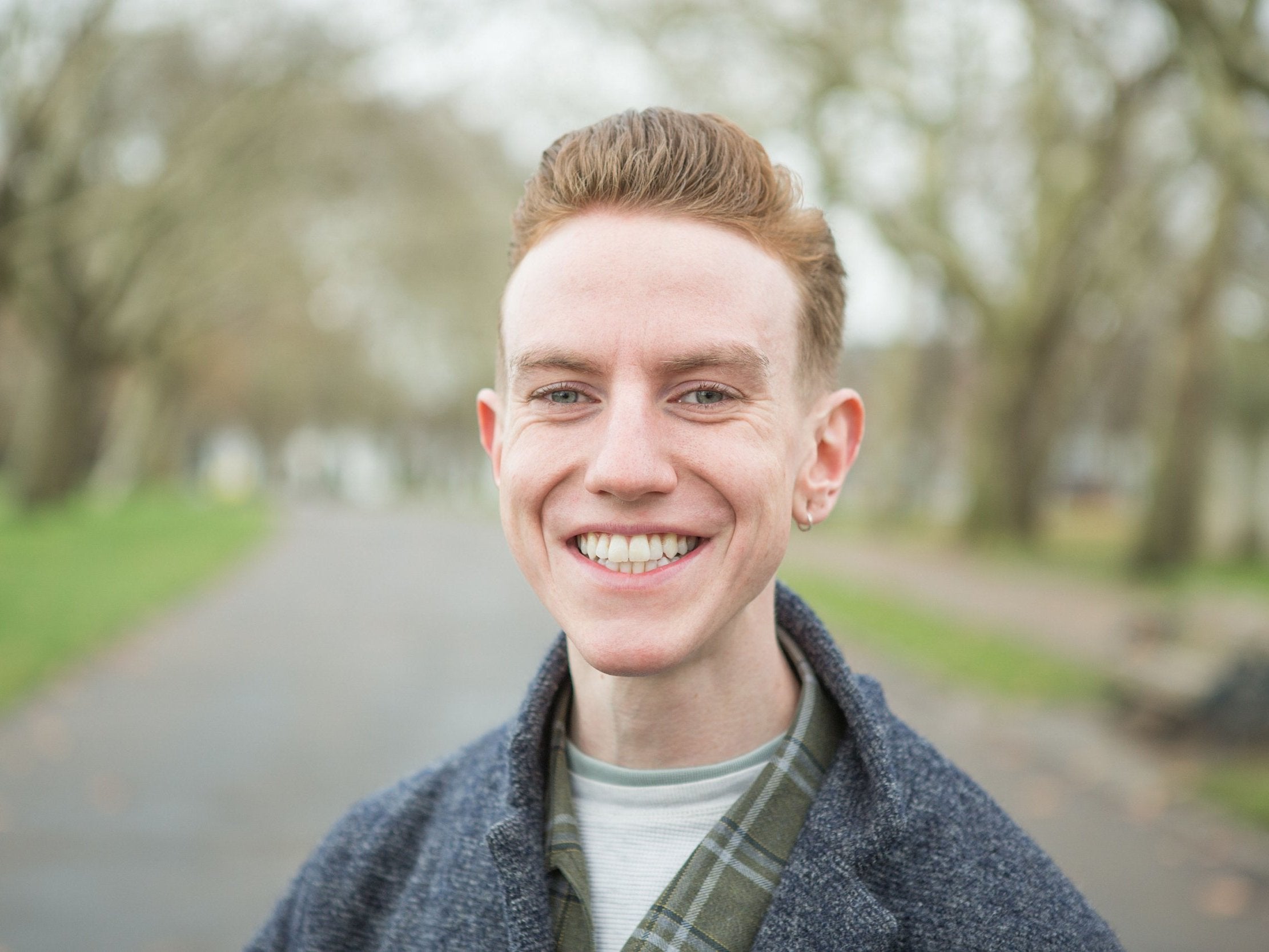 Andrew Bates, who is HIV positive, at his home in Hackney Wick, east London