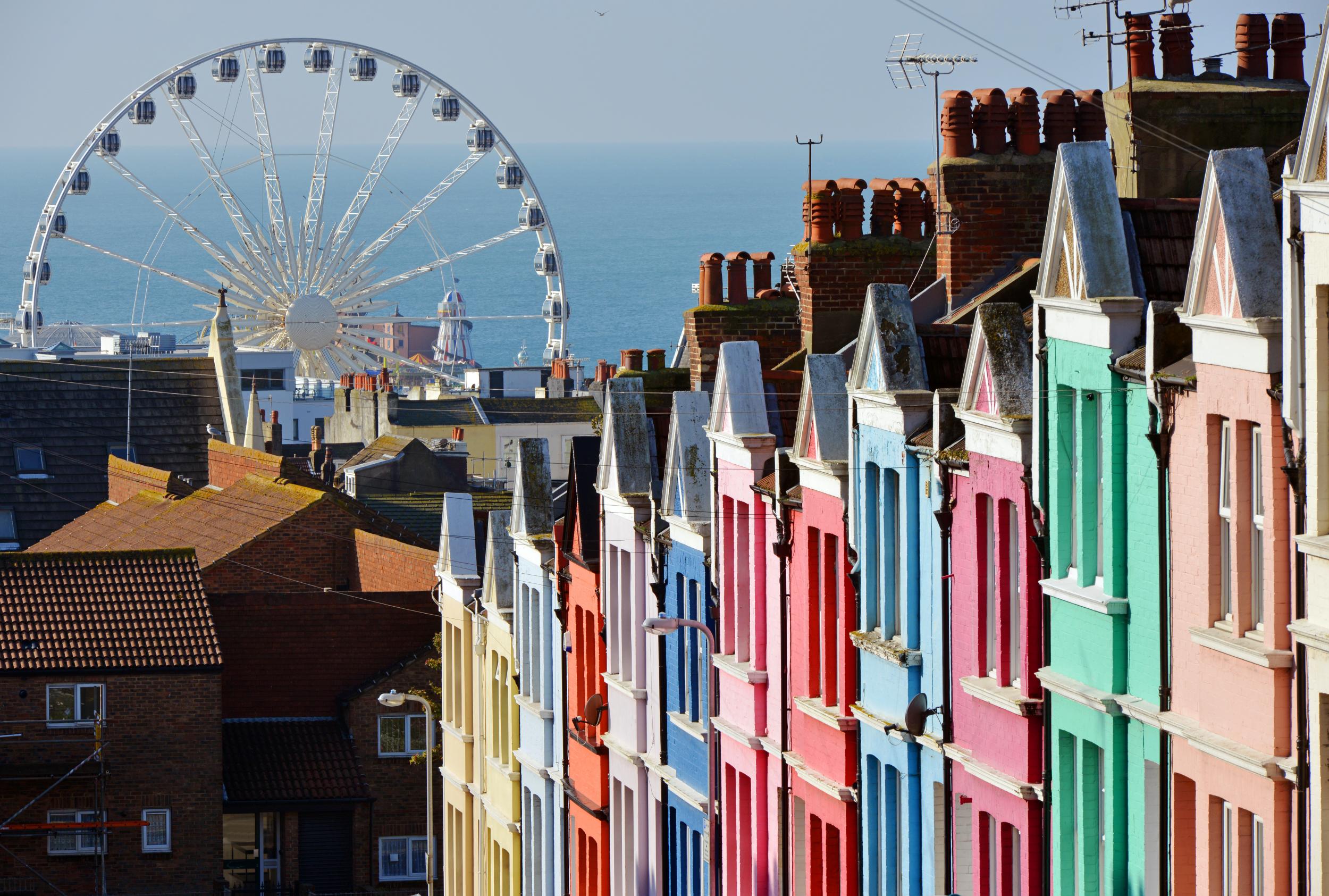 Brighton draws streams of visitors, whatever the weather