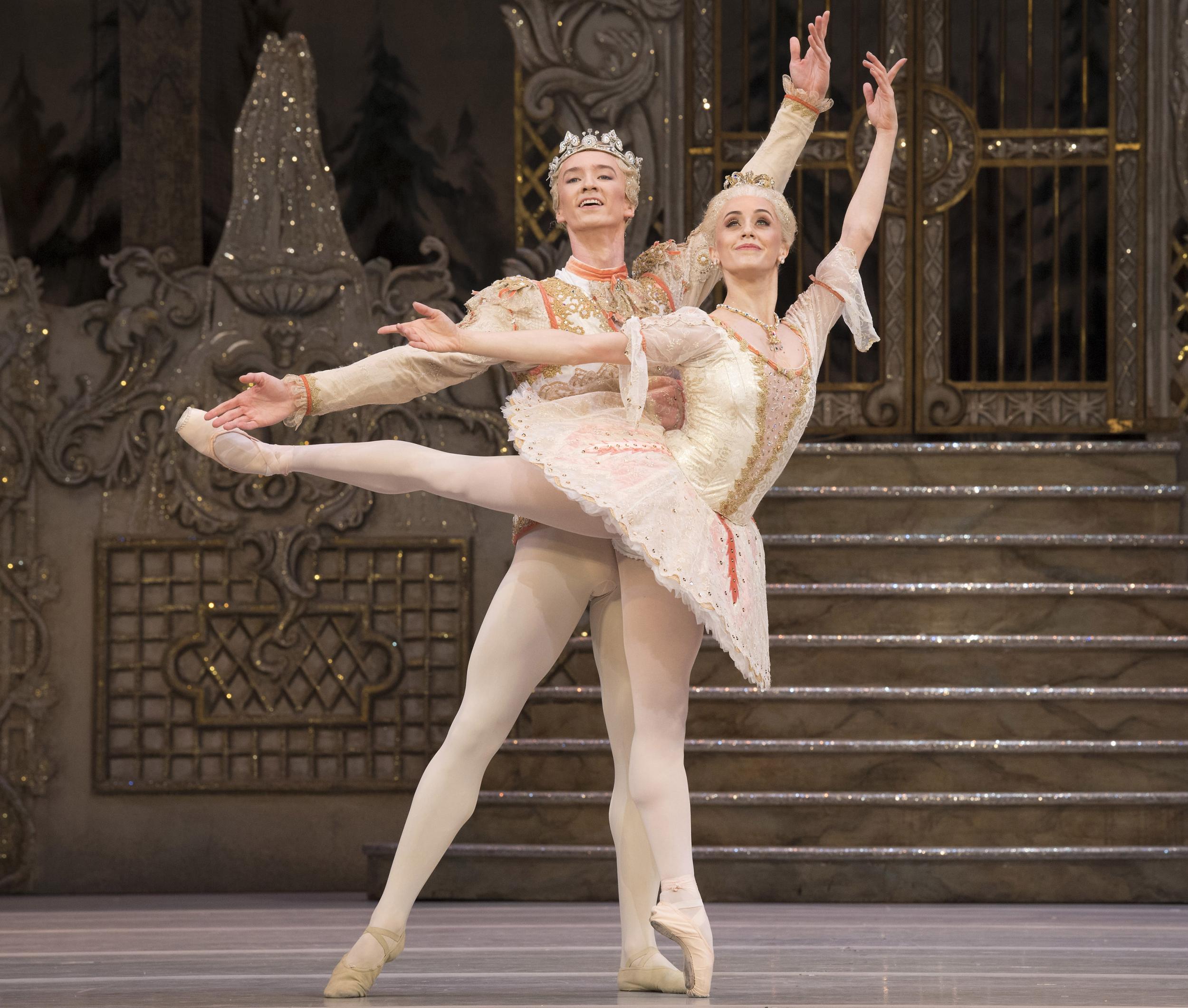 Vadim Mutagirov as the Prince and Marianela Nunez as the Sugar Plum Fairy in the Royal Ballet’s 2018 production of ‘The Nutcracker’