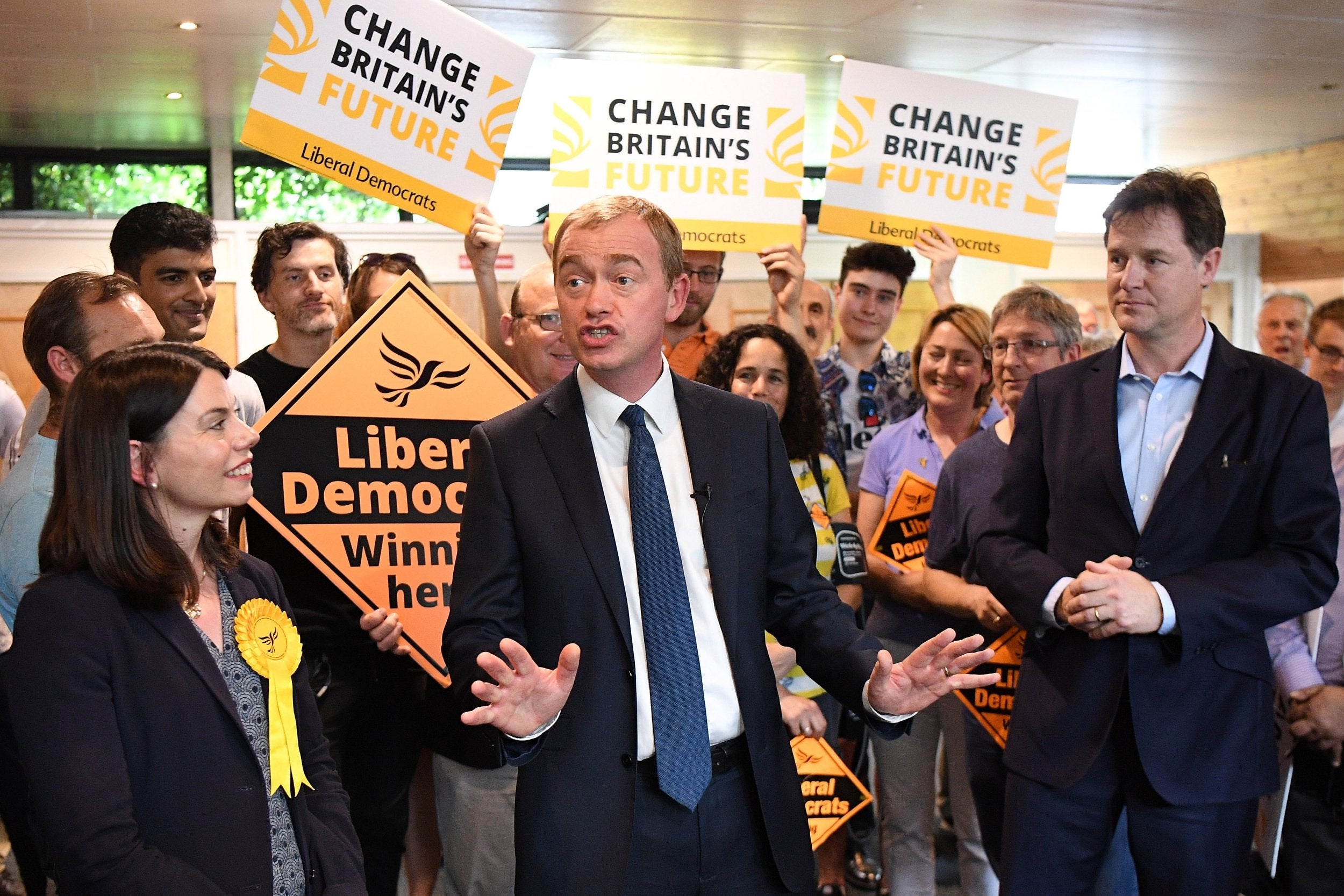 Then Lib Dem leader Tim Farron narrowly retained his seat with 8.4 per cent swing to the Tories