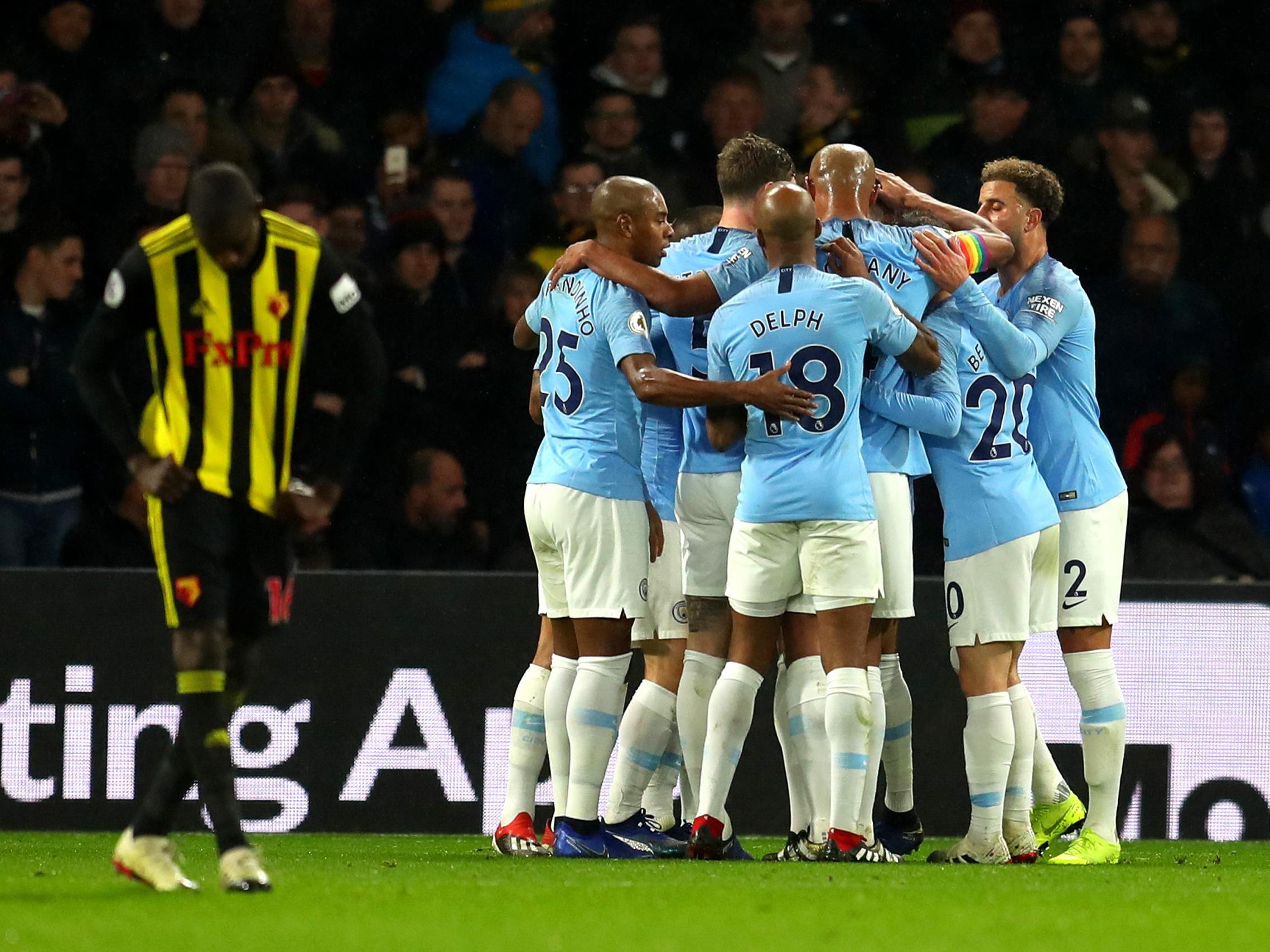 Manchester City stretched their lead at the top of the Premier League to 5 points (Getty)