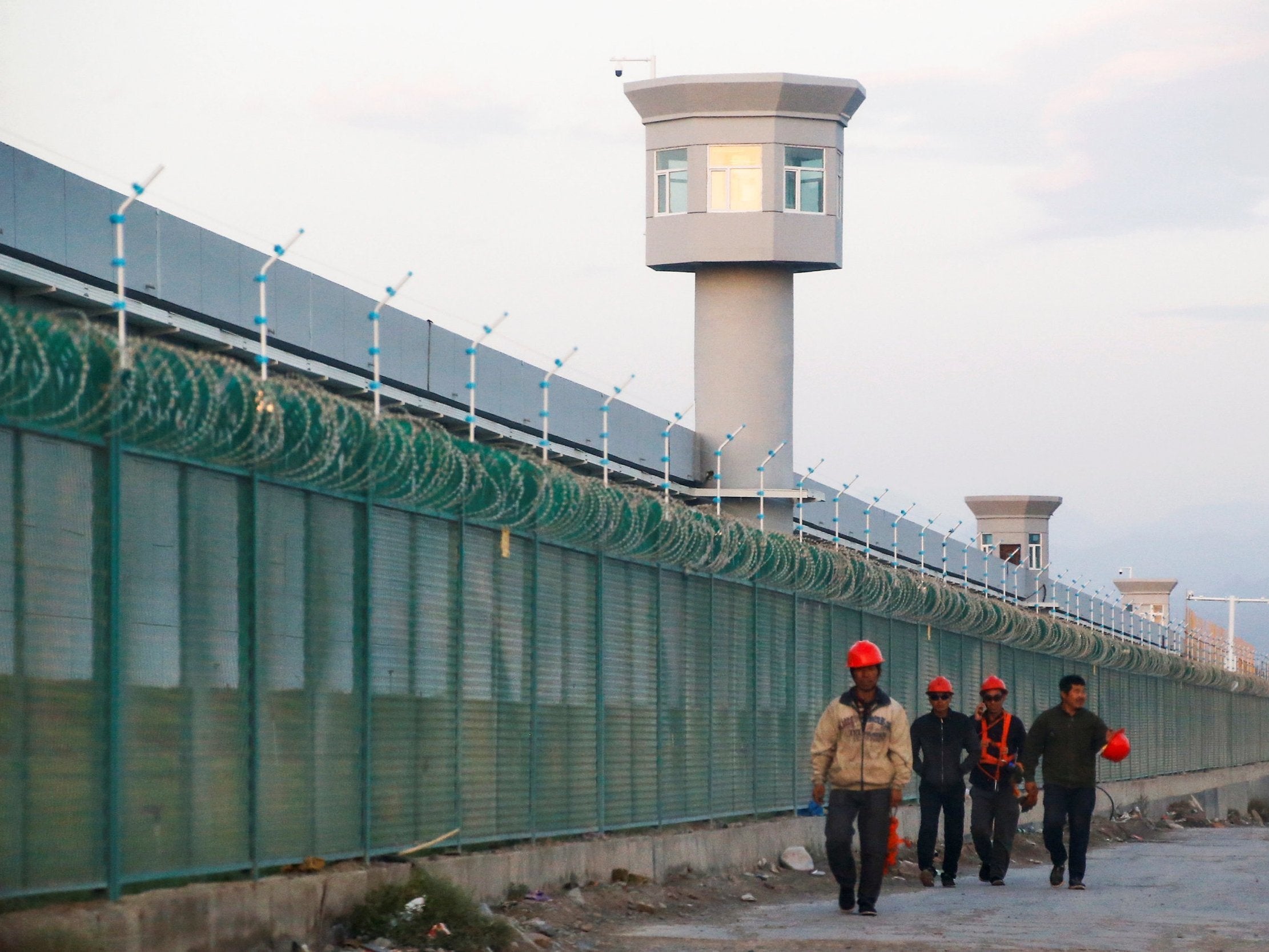 An internment camp in the autonomous region of Xinjiang, where up to one million Uighur Muslims are held for ‘re-education’ (Reuters)