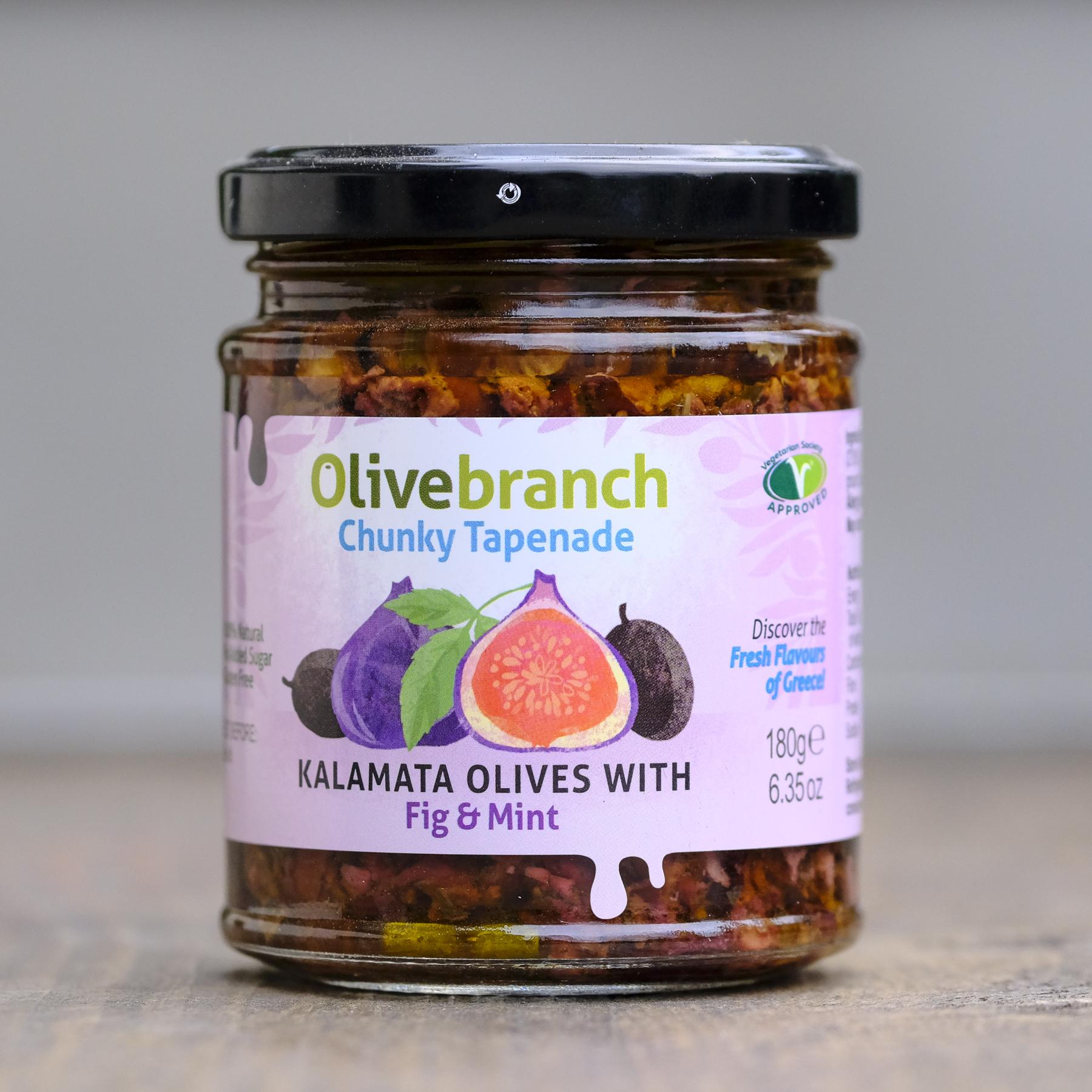 Kalamata Olives with Fig and Mint Tapenade, Olive Branch