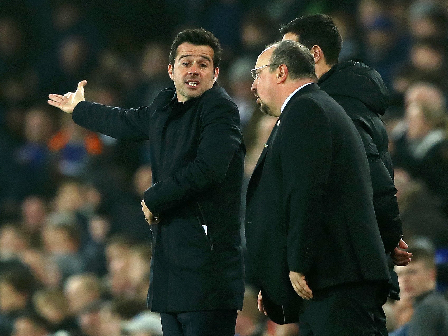 Silva could not hide his frustration on the touchline as Everton toiled against Newcastle