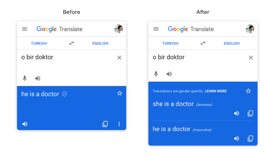 Google is reducing gender bias in its Translate tool (Google)