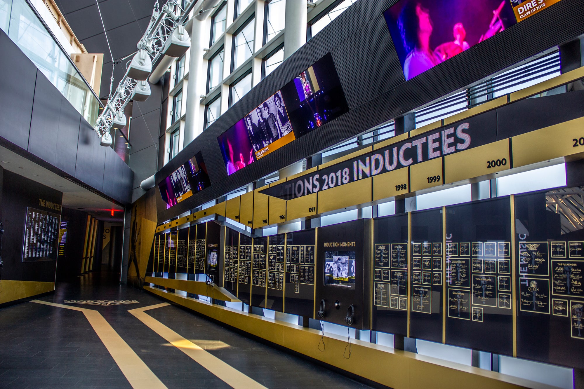 A Signature Wall inside the Rock &amp; Roll Hall of Fame pays tribute to each inductee. (Rock &amp;amp; Roll Hall of Fame)