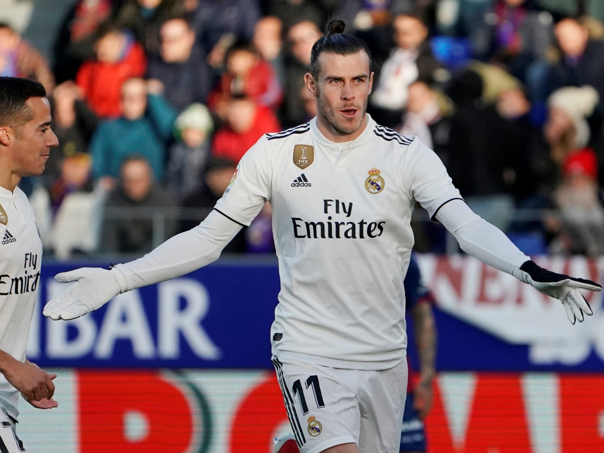 Gareth Bale celebrates putting Real Madrid in front