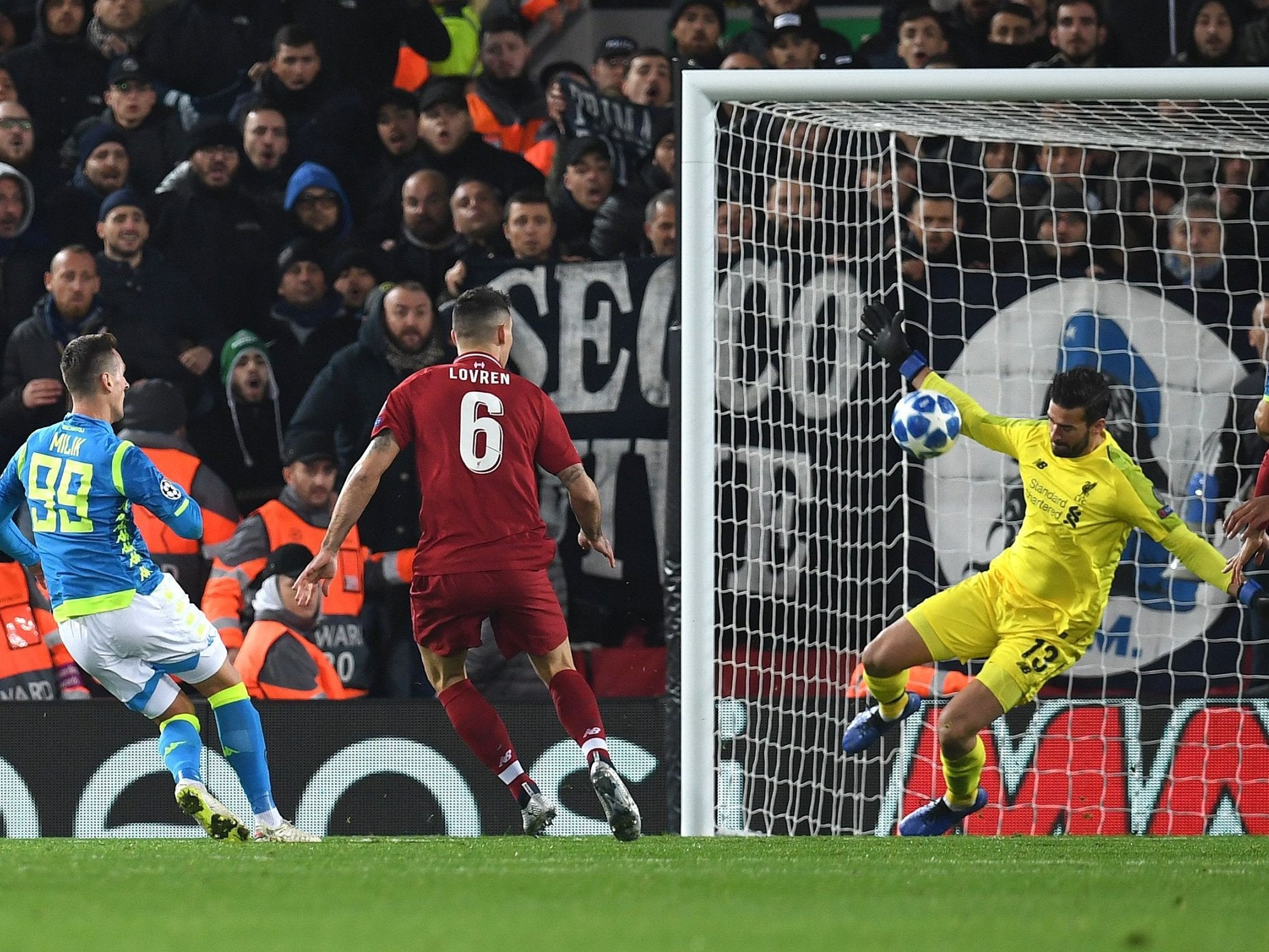 Alisson made a vital save to keep Liverpool in the Champions League