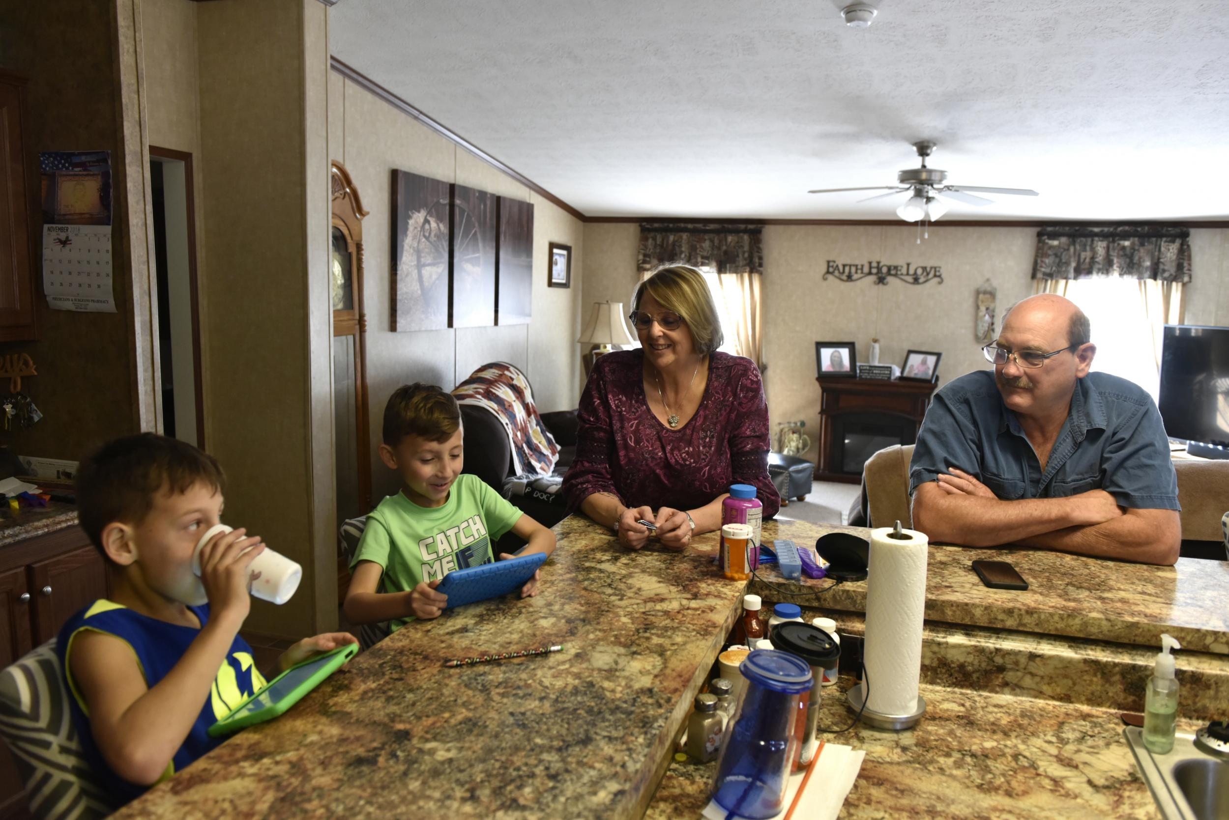 Carolyn and Don Parnell with their grandsons