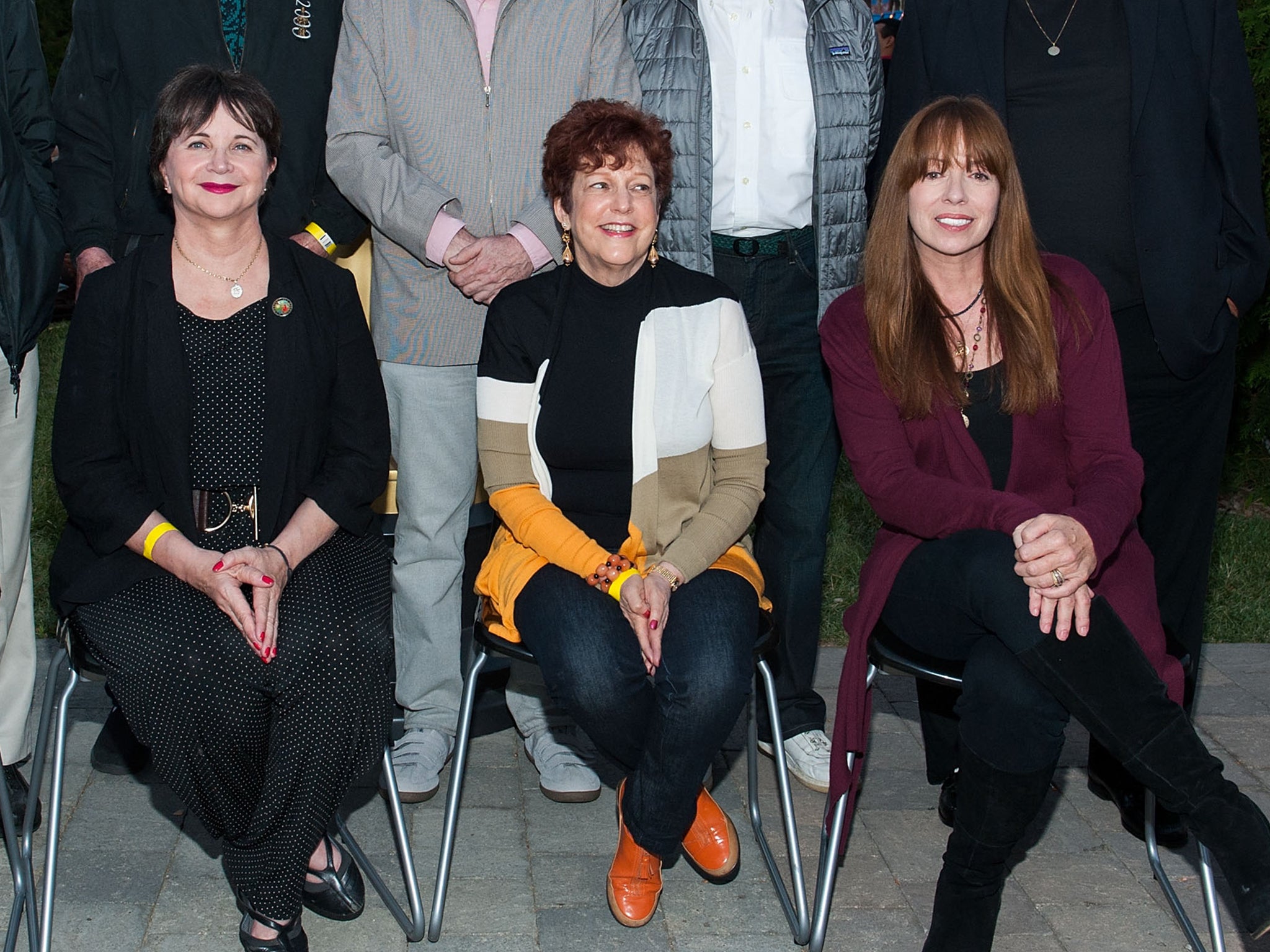 Gloria Katz (centre) with ‘American Graffiti’ actors Cindy Williams (left) and Mackenzie Phillips (right)