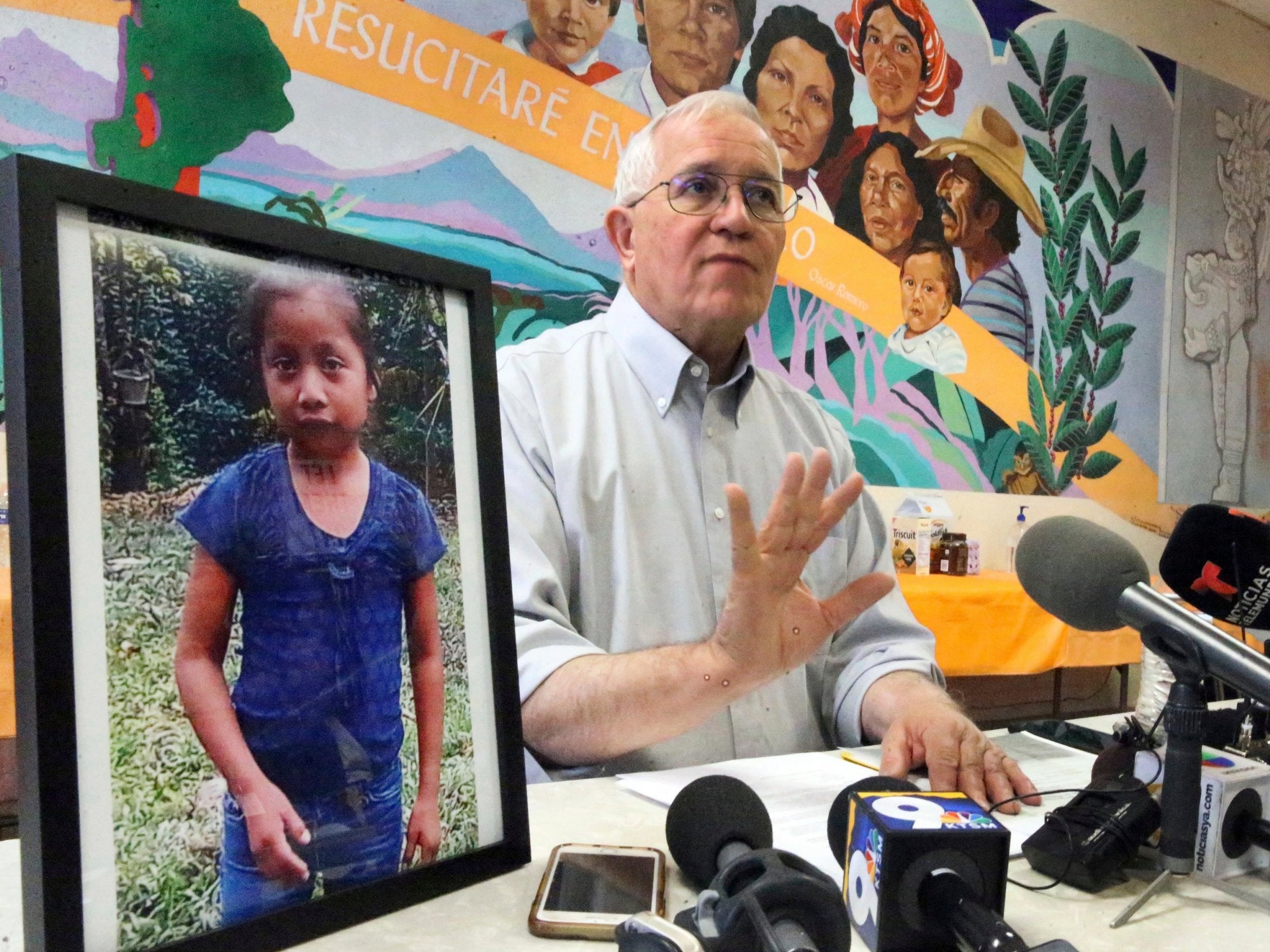 Ruben Garcia, director of El Paso shelter, reads family statement