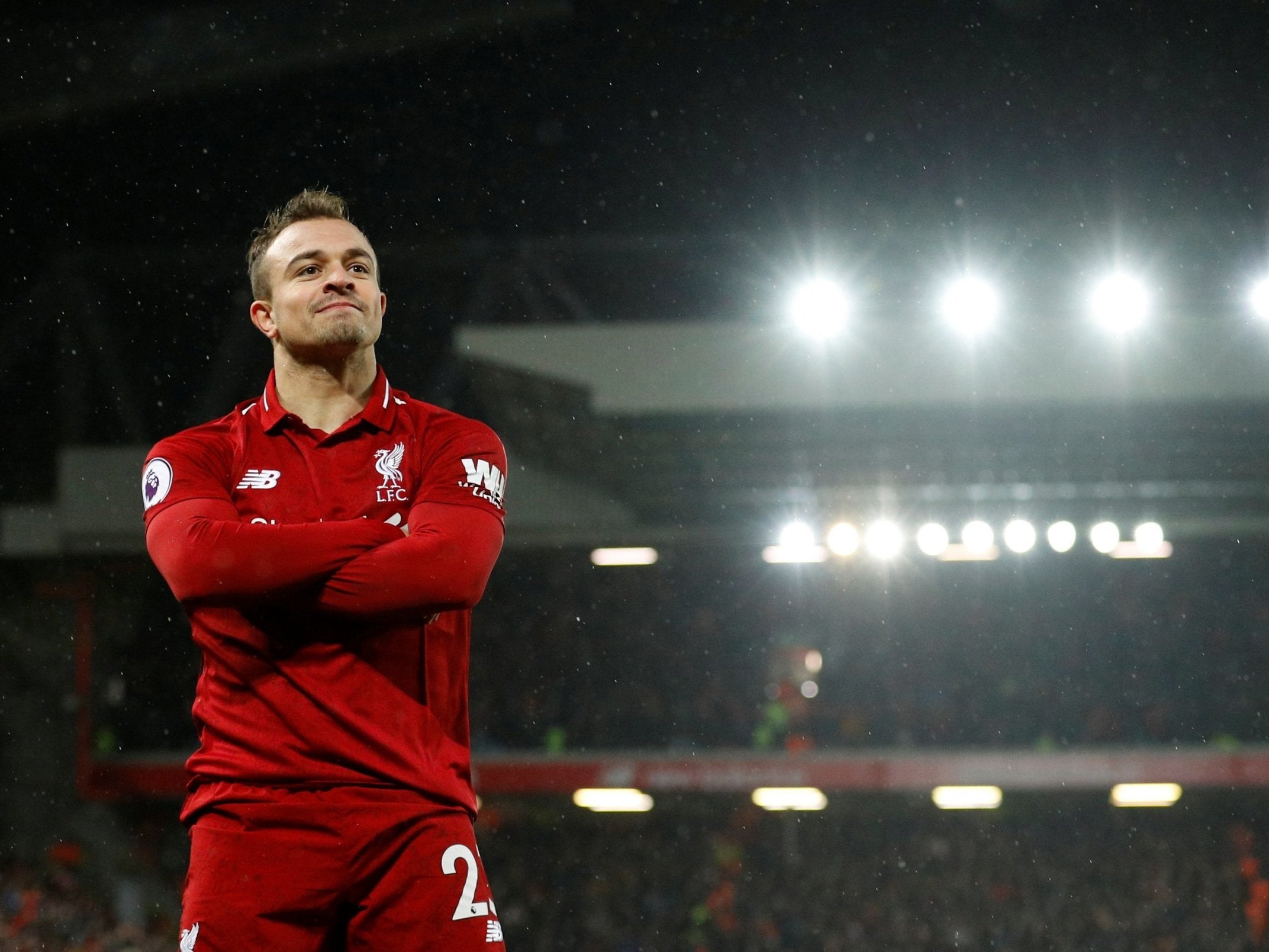 Shaqiri scored twice to win the game for Liverpool after coming off the bench