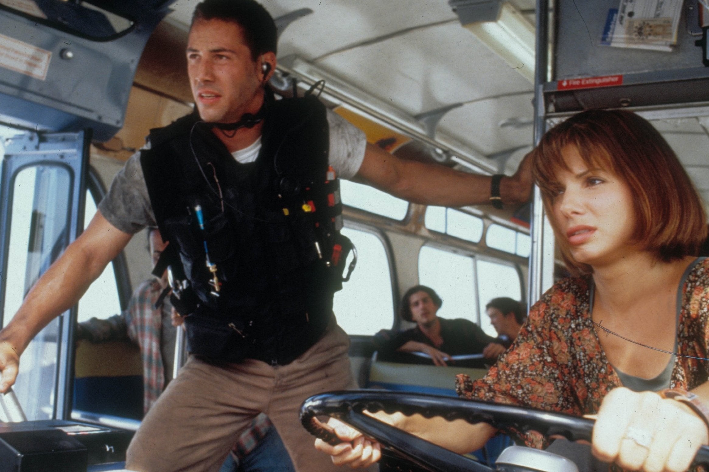 Keanu Reeves and Sandra Bullock in 'Speed'