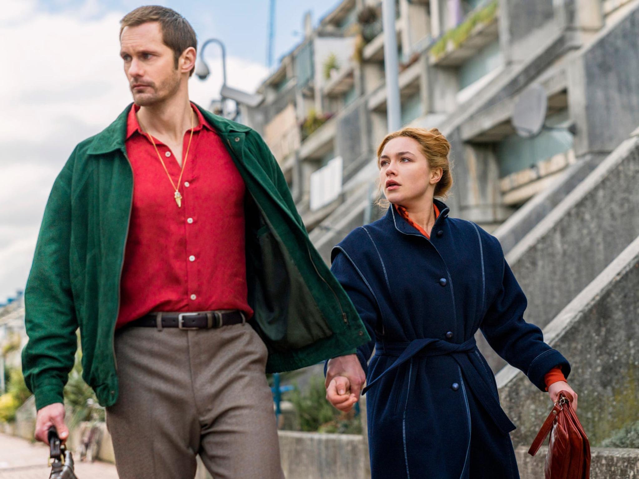 Alexander Skarsgard and Florence Pugh in ‘The Little Drummer Girl’