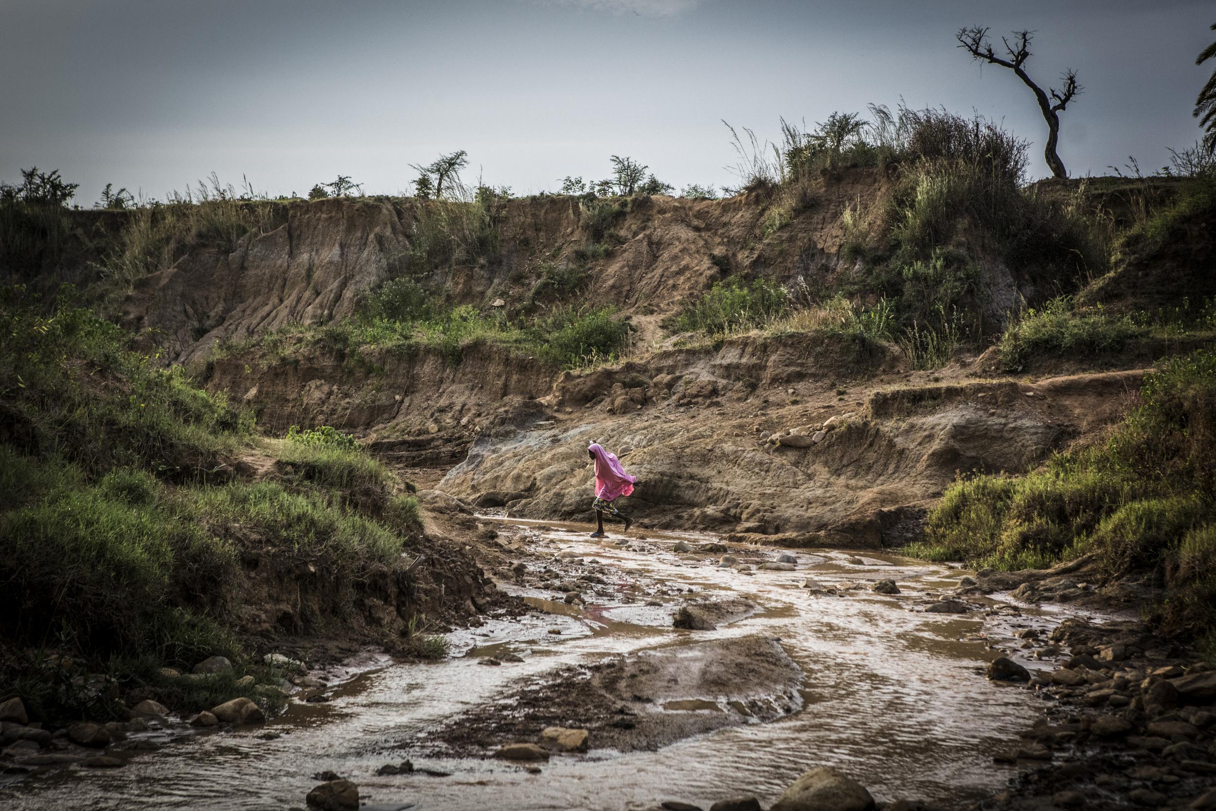 A stream near Nghar Village in Nigeria’s Gashish District, where more than 200 people were killed in June by men thought to be cattle herders