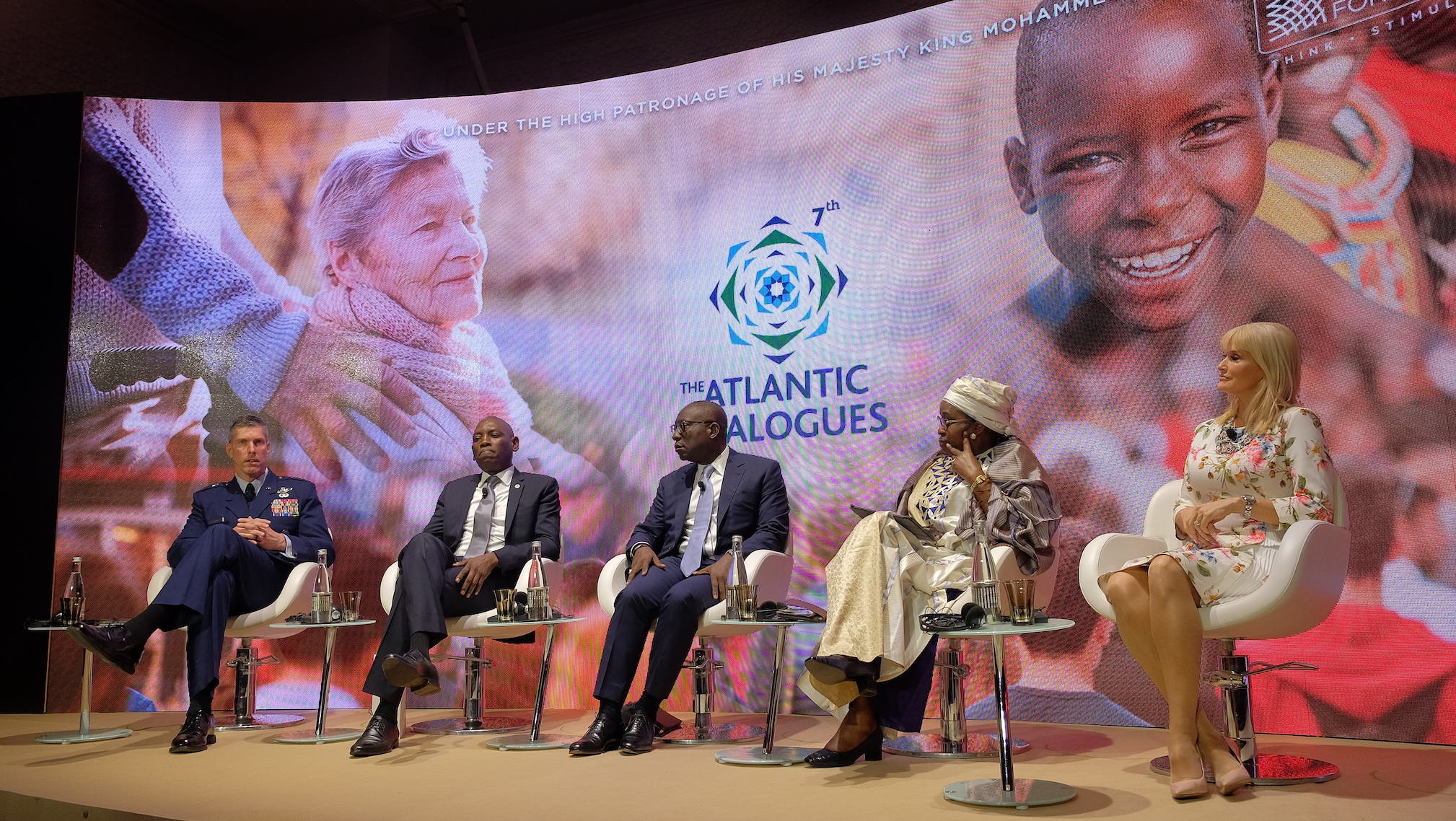 Maj Gen Christopher Craige (far left) and Bineta Diop (second from right) at the Atlantic Dialogues conference in Marrakech last week