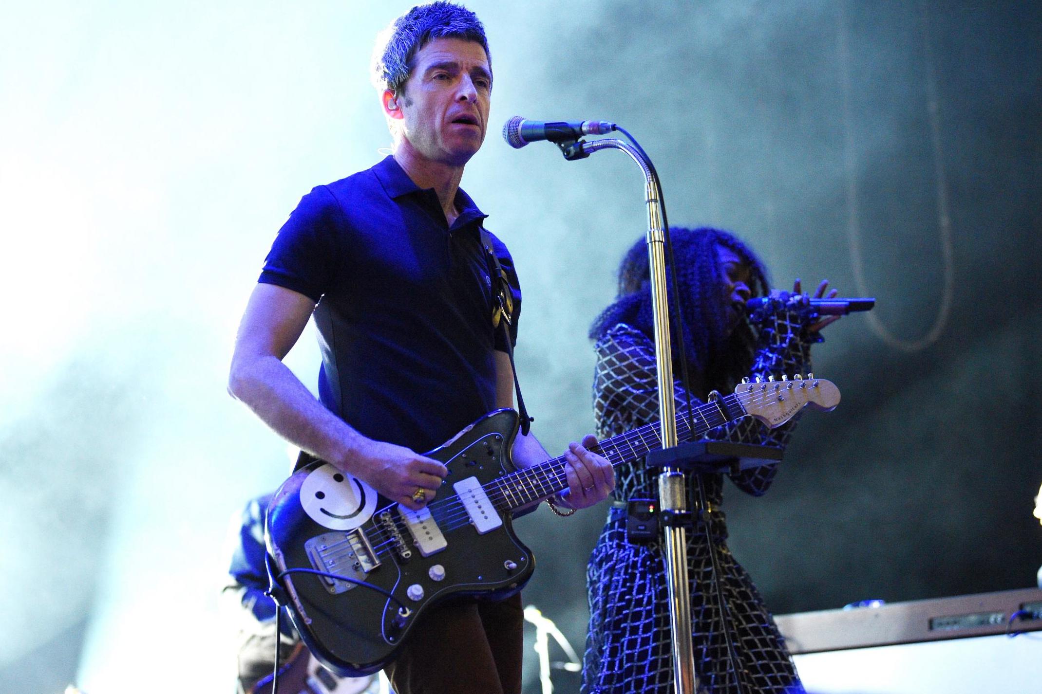 Noel Gallagher performs with Noel Gallagher's High Flying Birds at Ryman Auditorium on 27 February, 2018 in Nashville, Tennessee.