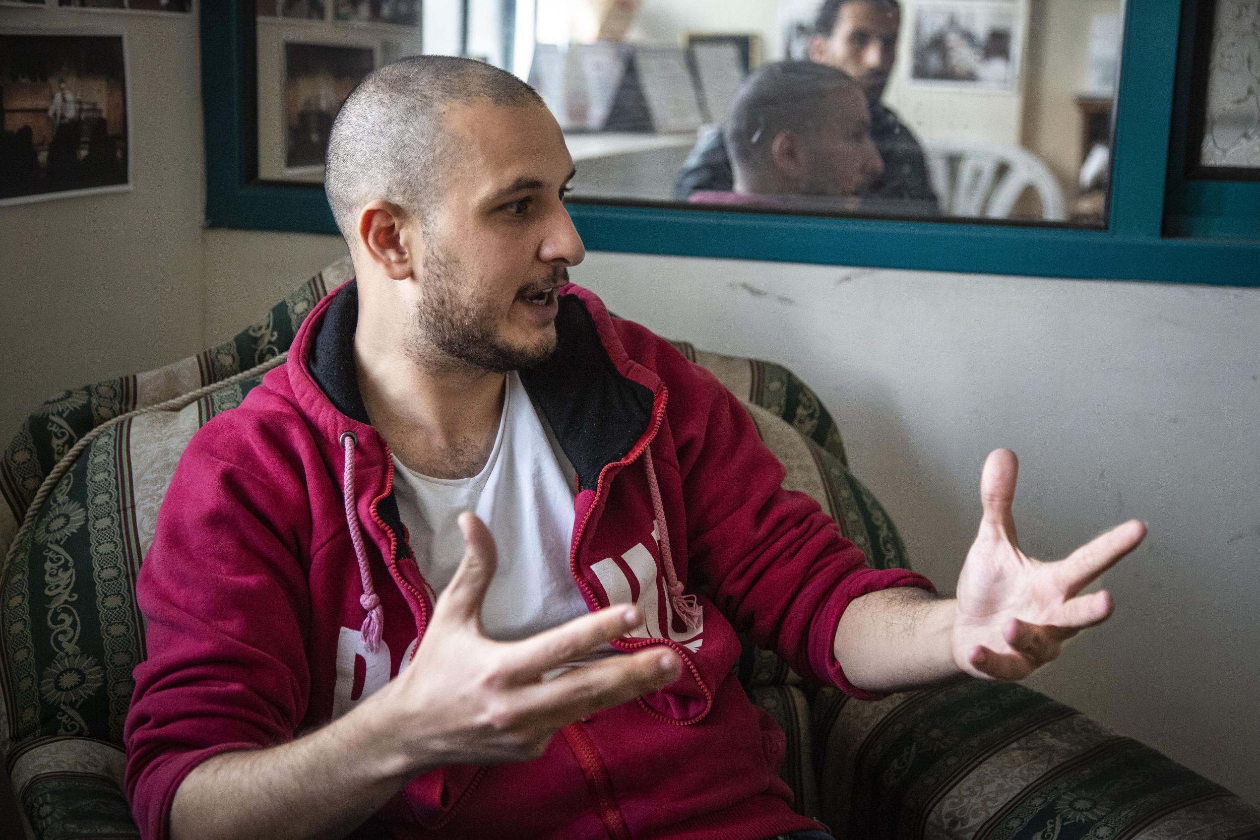 Jawdat Michael, a Christian youth leader, talks about the community centre he runs in Gaza