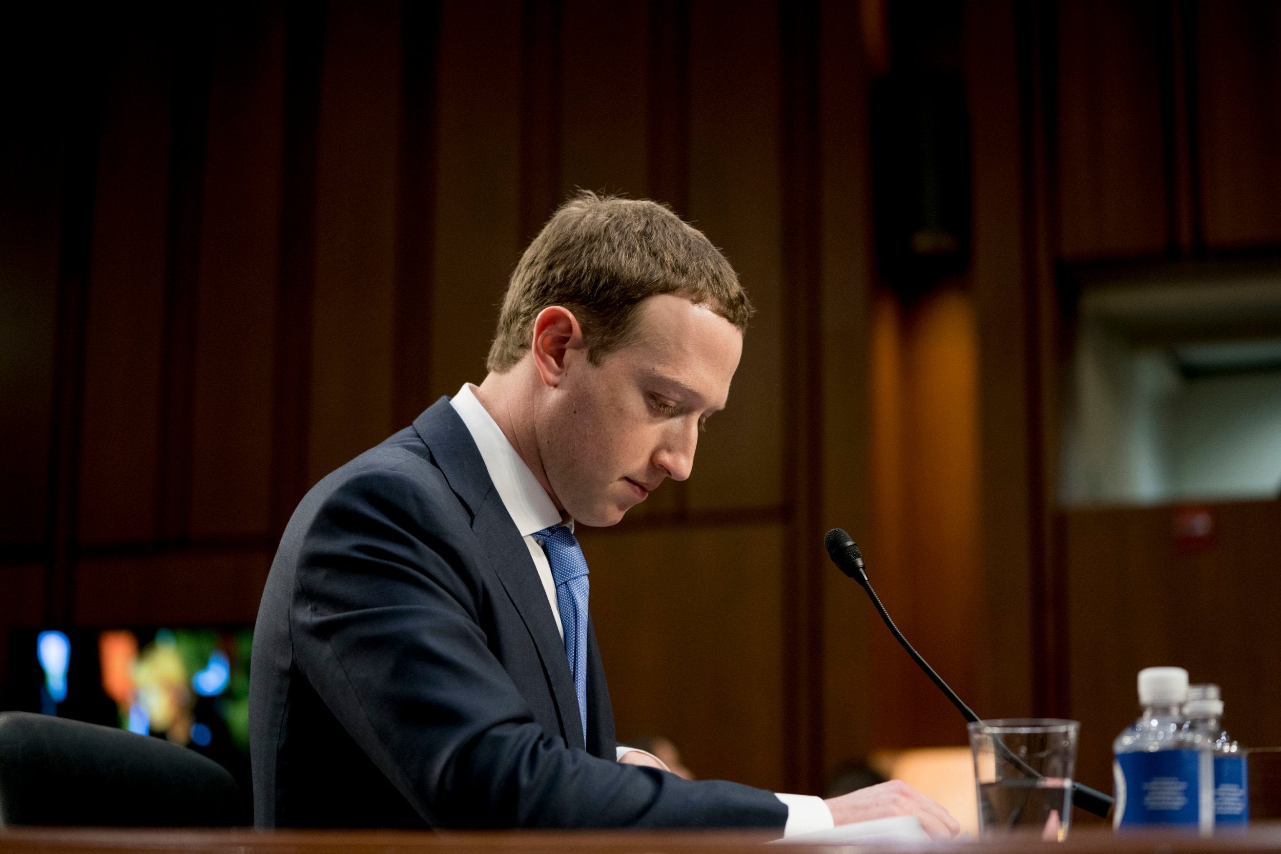 Facebook CEO Mark Zuckerberg appeared voluntarily before the Commerce and Judiciary Committees on Capitol Hill in Washington earlier this year