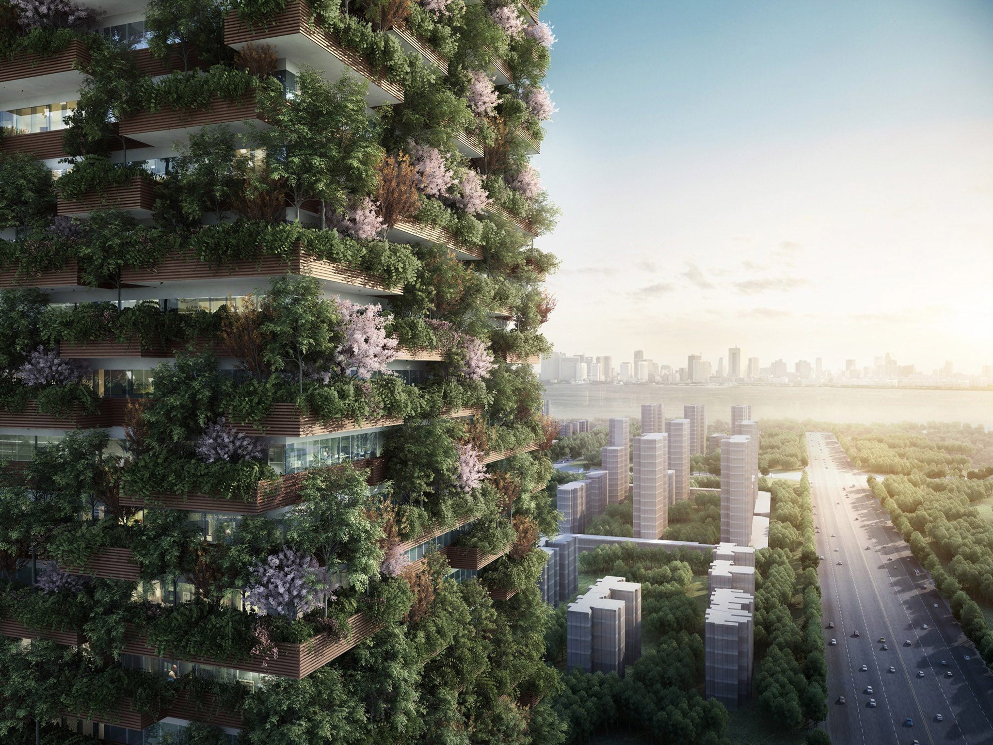 Nanjing Green Towers will be the first vertical forest built in Asia