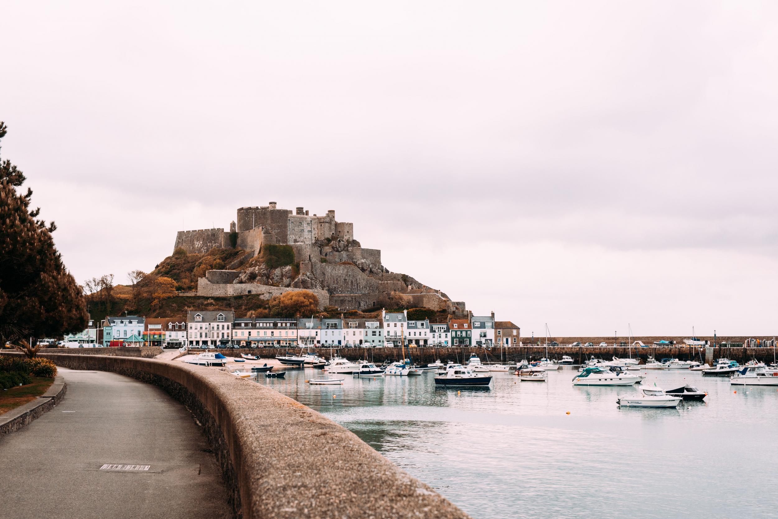 Mont Orgueil castle is even more dramatic in winter