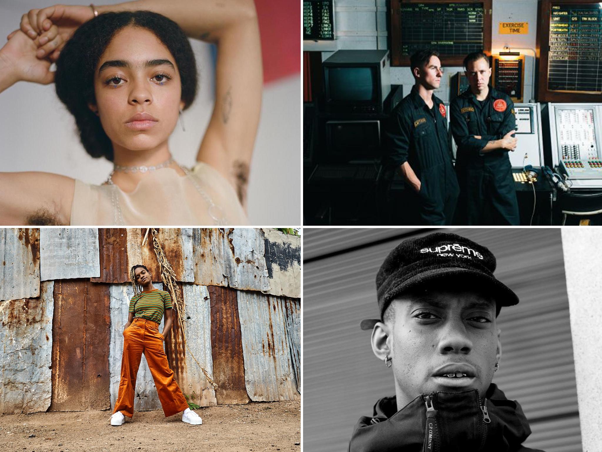 Clockwise from top left: Kelsey Lu, Black Futures, Octavian, Koffee