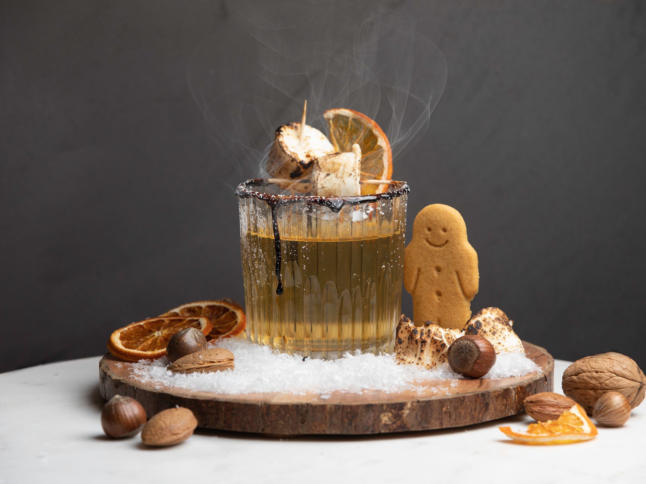 Get the festive tingles with a Hot Gin & Gingerbread at Bōkan