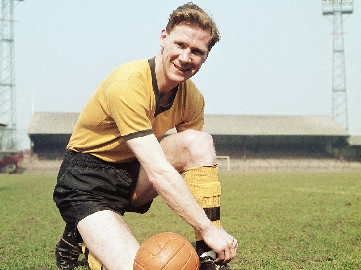 Slater in 1960: he made 339 appearances for Wolverhampton Wanderers, without a single booking