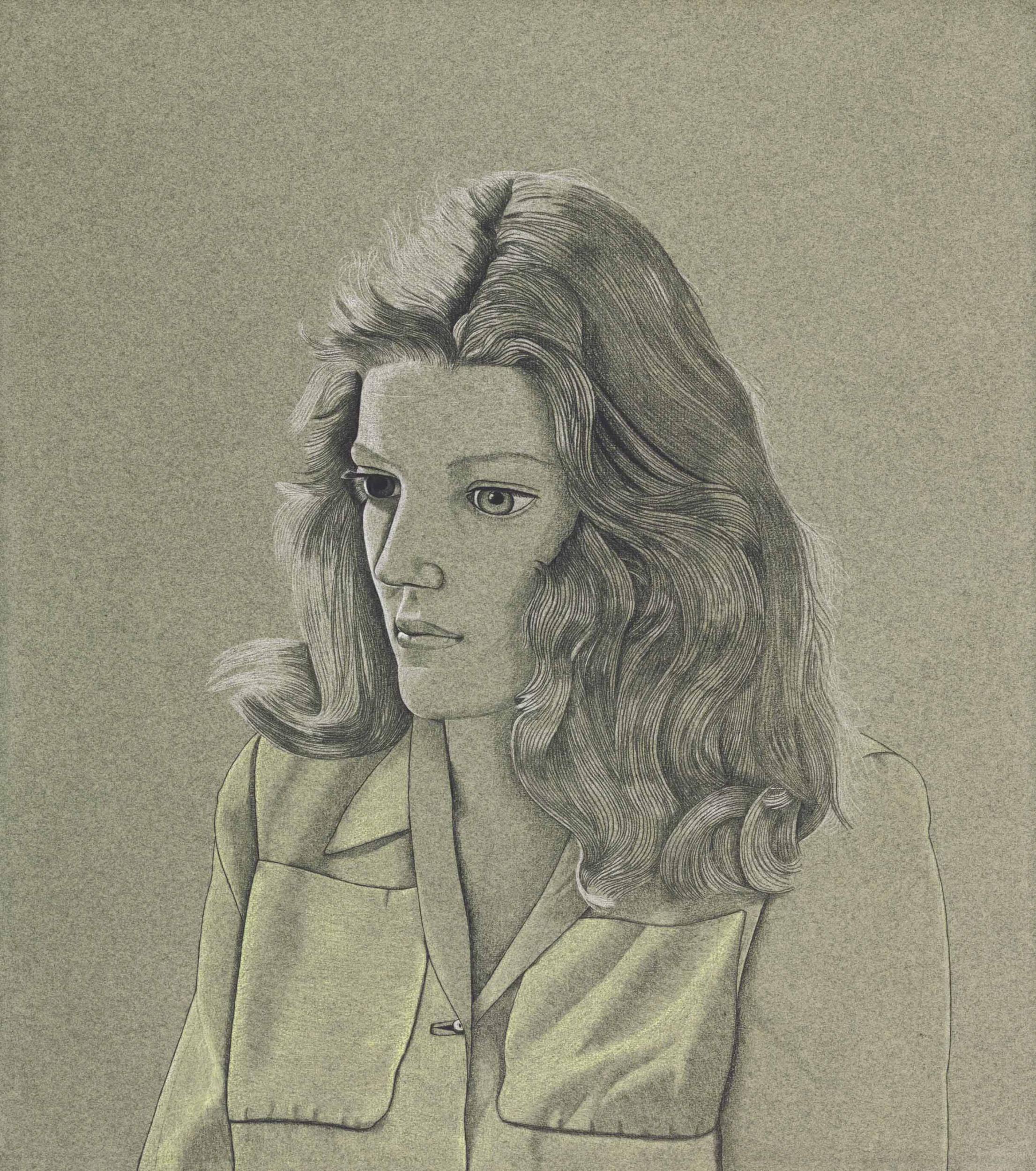 Lucian Freud’s 1945 drawing, ‘A Girl (Pauline Tennant)’. The work was sold at Christie’s in London for over £2.3m in 2016